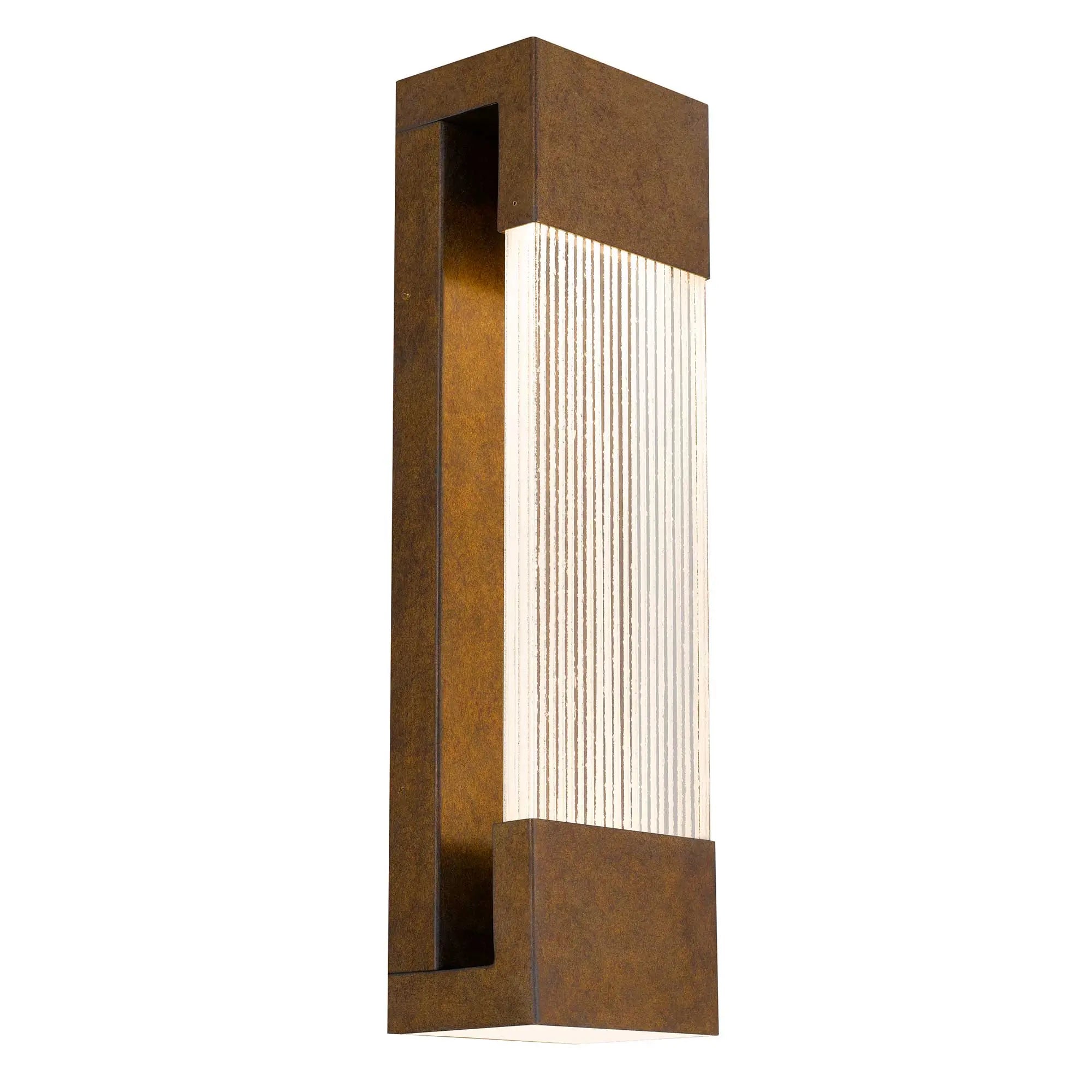 Alteck Mystic 20-Inch Painted Patina Brass 3-CCT LED Outdoor Wall Light - AW0119-3CCT-W-PPB