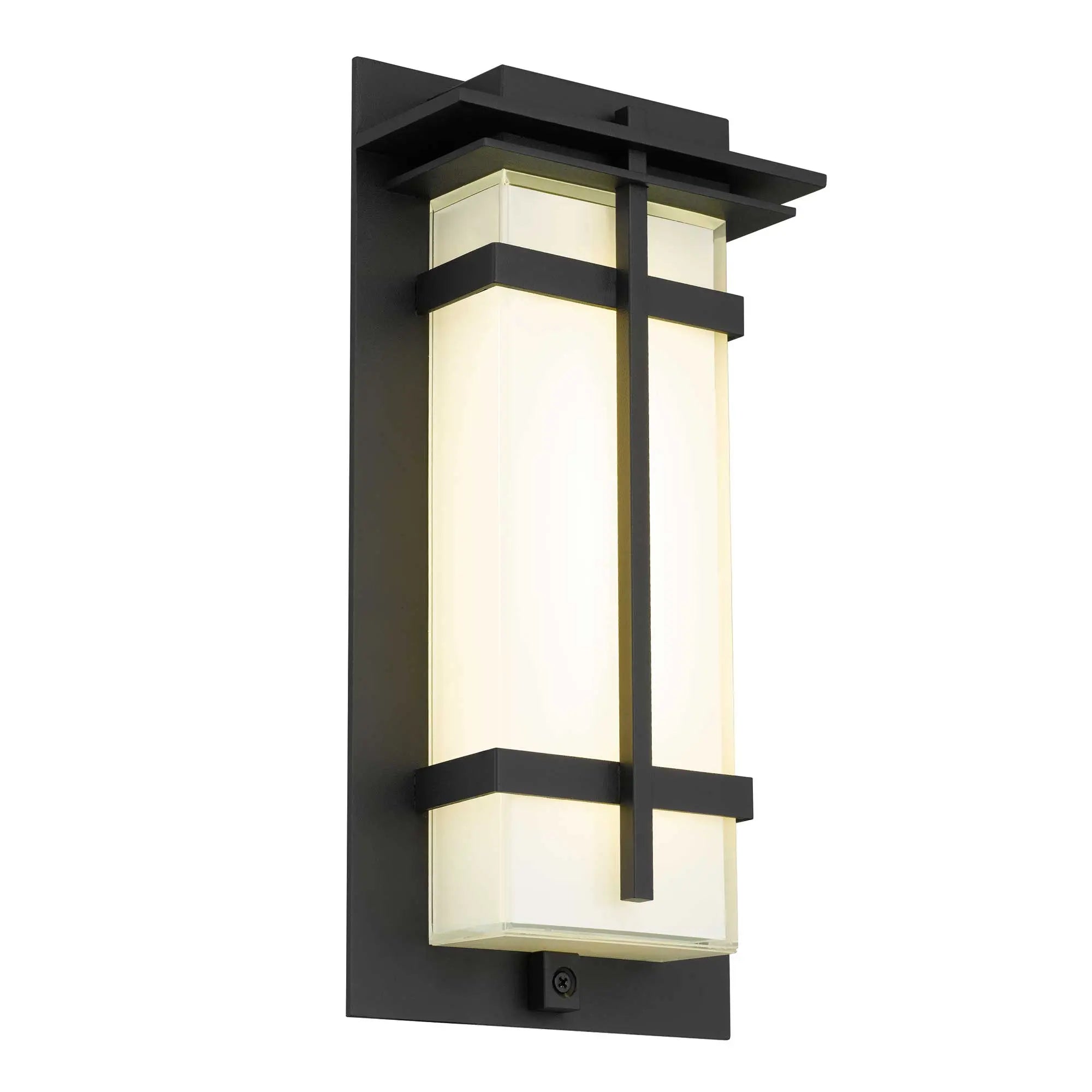 Alteck Frank 13.5-Inch Black 3-CCT LED Outdoor Wall Light - AW0136-3CCT-W-BK