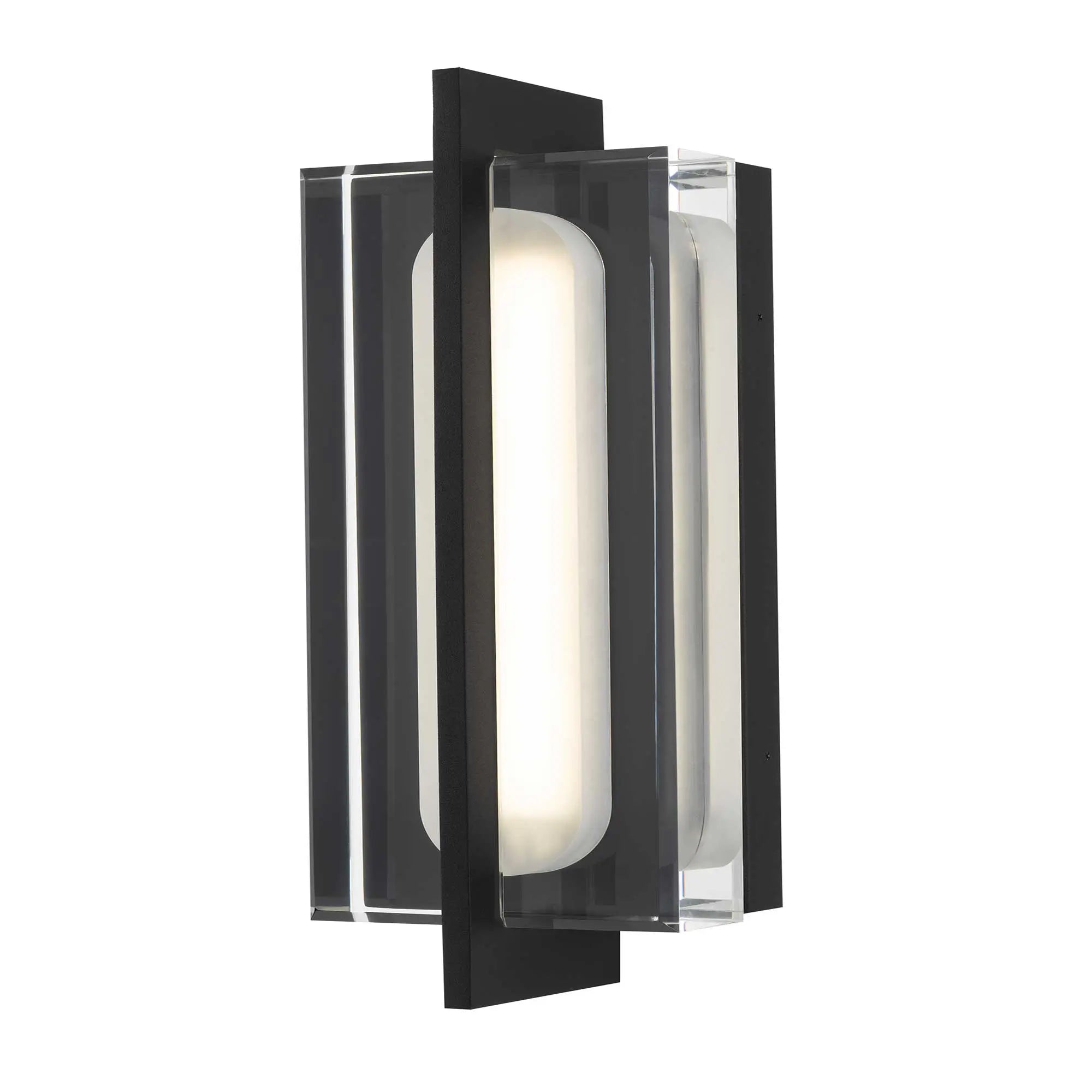 Alteck Avani 14.625-Inch Black 3-CCT LED Outdoor Wall Light - AW0143-3CCT-W-BK