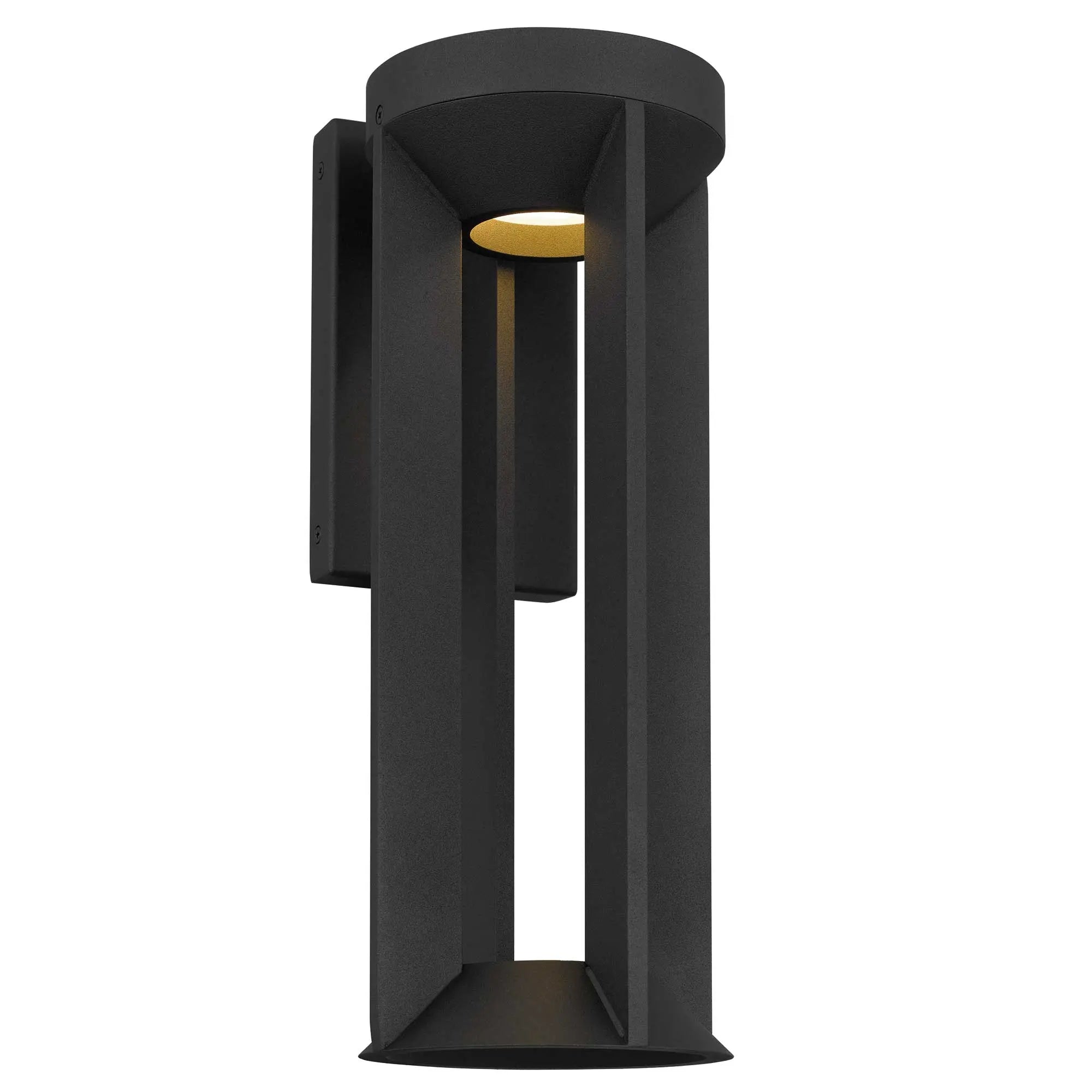 Alteck Aura 16-Inch Black 3-CCT LED Outdoor Wall Light - AW0146-3CCT-W-BK