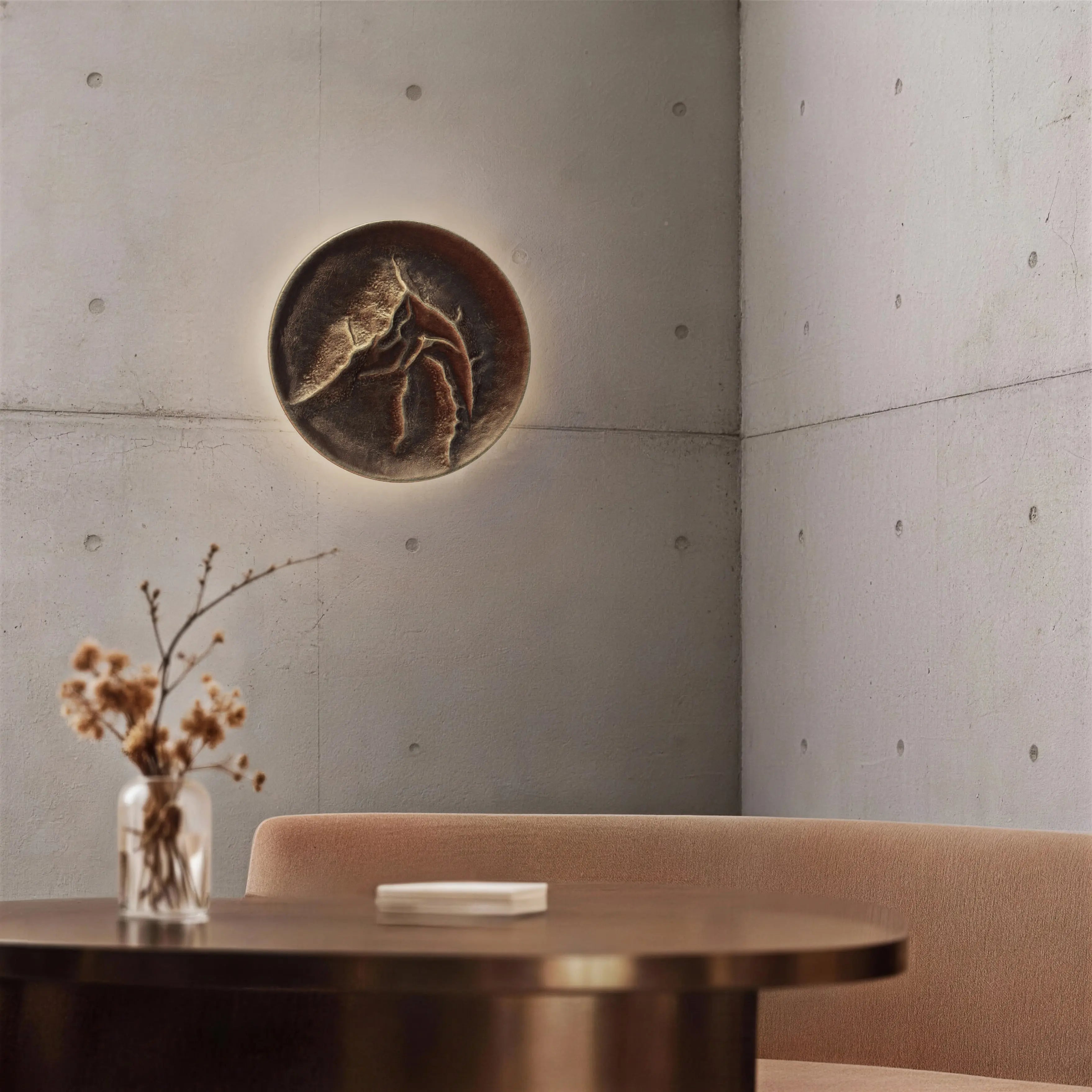 Alteck Moon 16-Inch Painted Patina Bronze LED Outdoor Wall Light - AW0167-5CCT-W-PBZ - Product Image 2