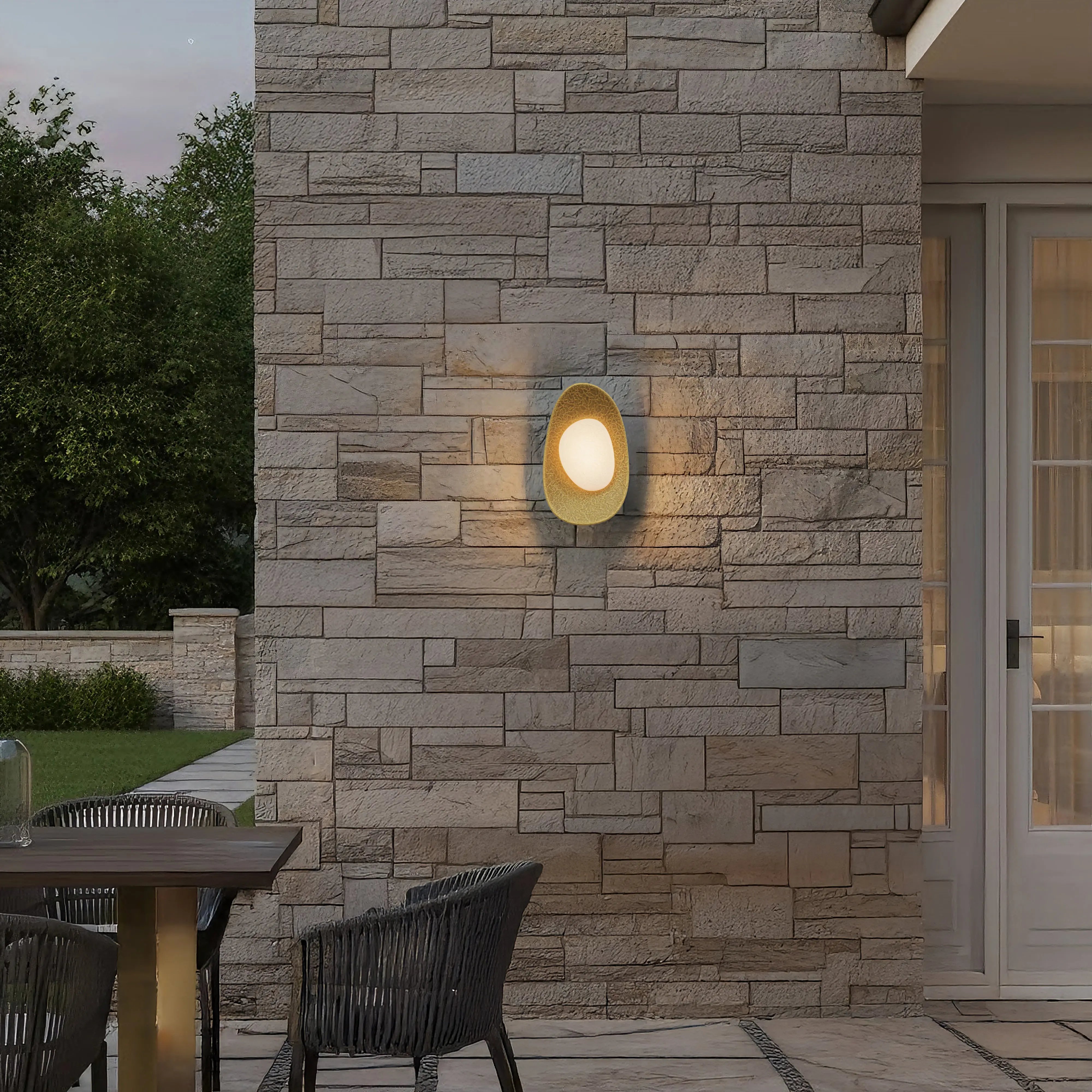Alteck Organic 13.5-Inch Painted Antique Brass LED Outdoor Wall Light - AW0168-5CCT-W-PAB - Product Image 3