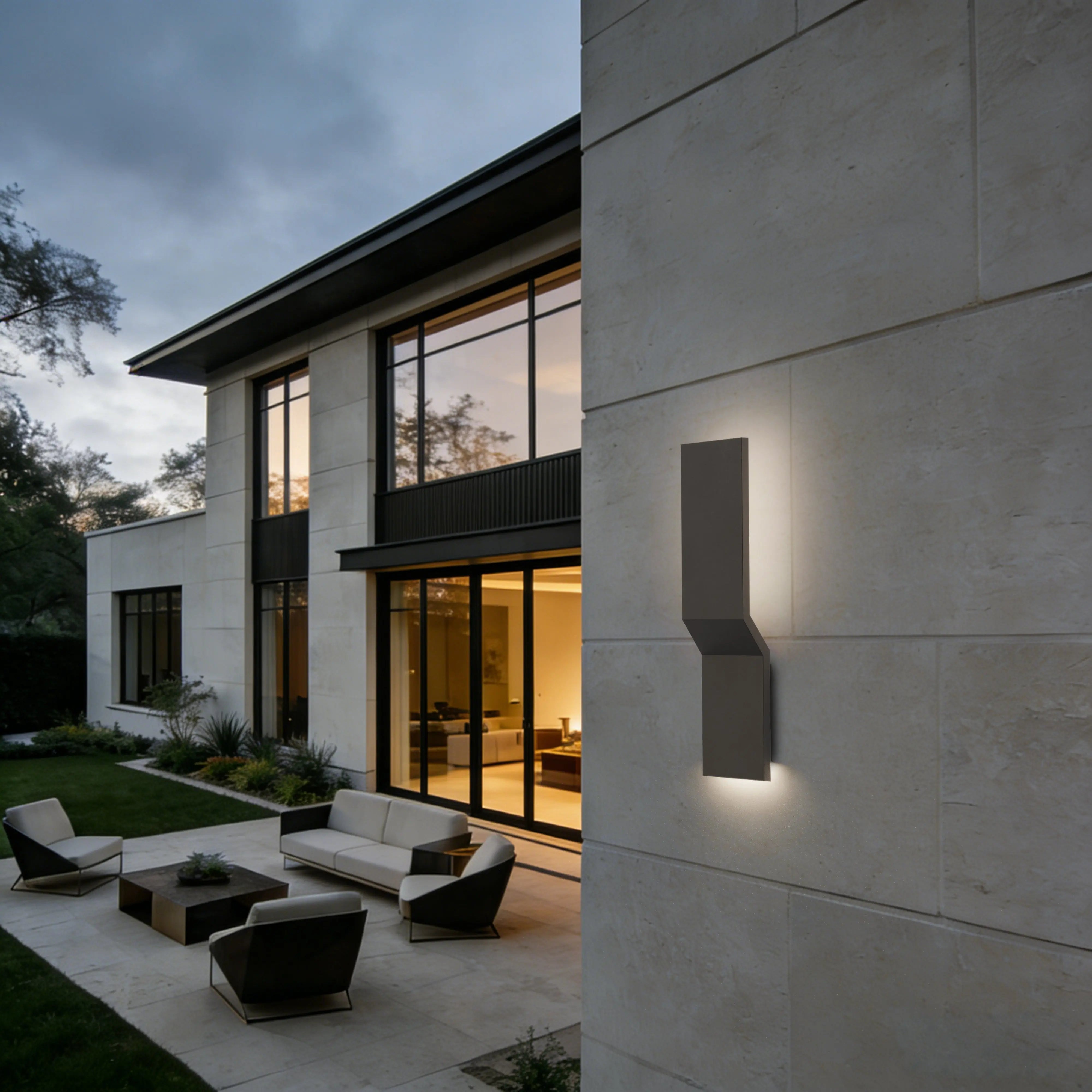 Alteck Plateau 24-Inch Dark Bronze Oxide LED Outdoor Wall Light - AW0172-5CCT-W-DBO - Product Image 3
