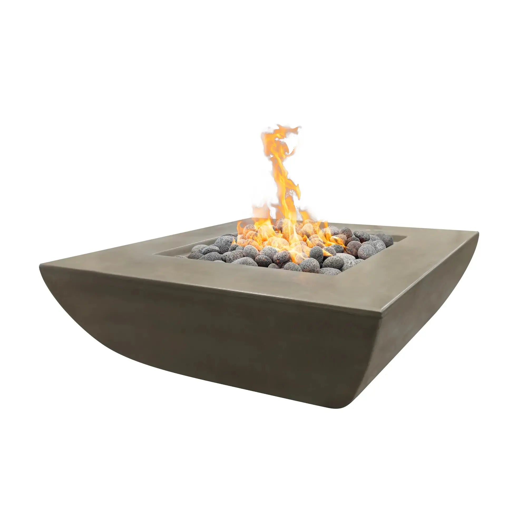 Avalon 42" Square Concrete Gas Fire Pit – The Outdoor Plus The Outdoor Plus