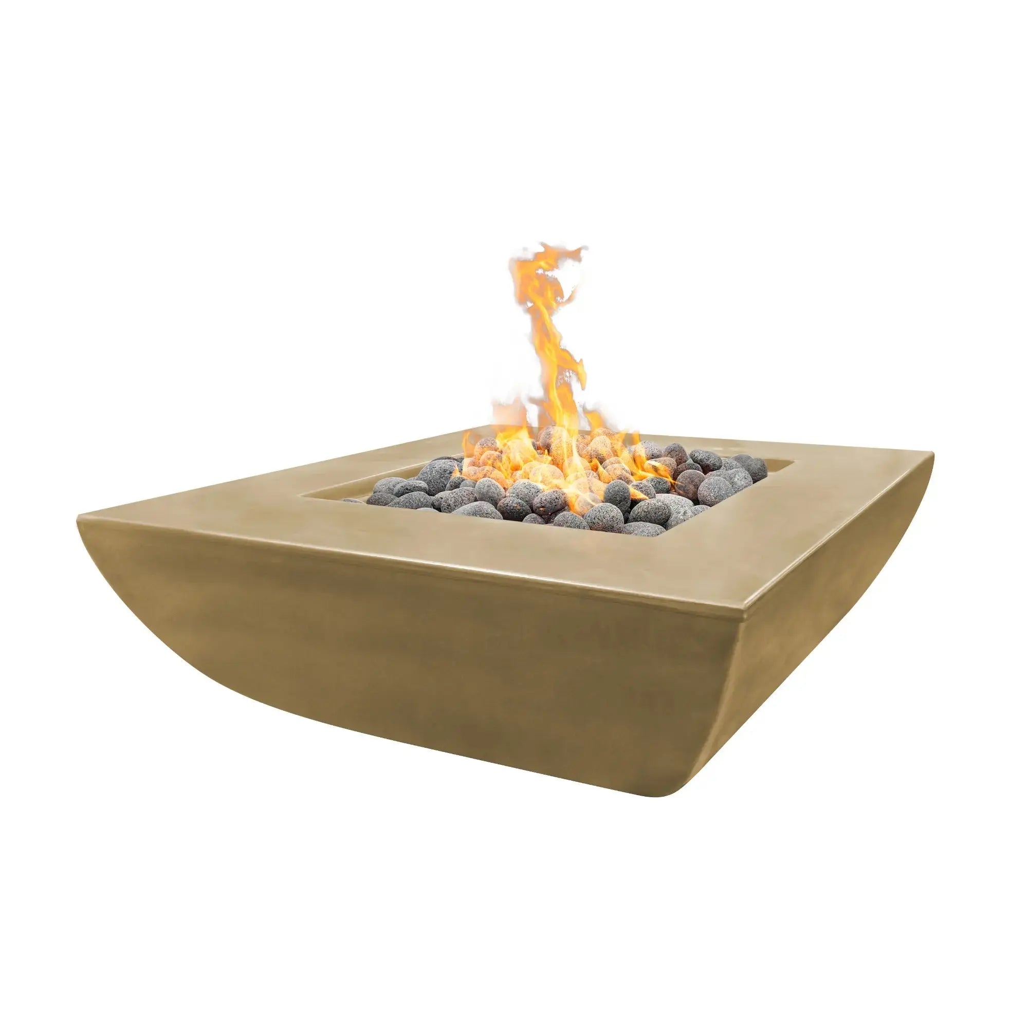Avalon 42" Square Concrete Gas Fire Pit – The Outdoor Plus The Outdoor Plus