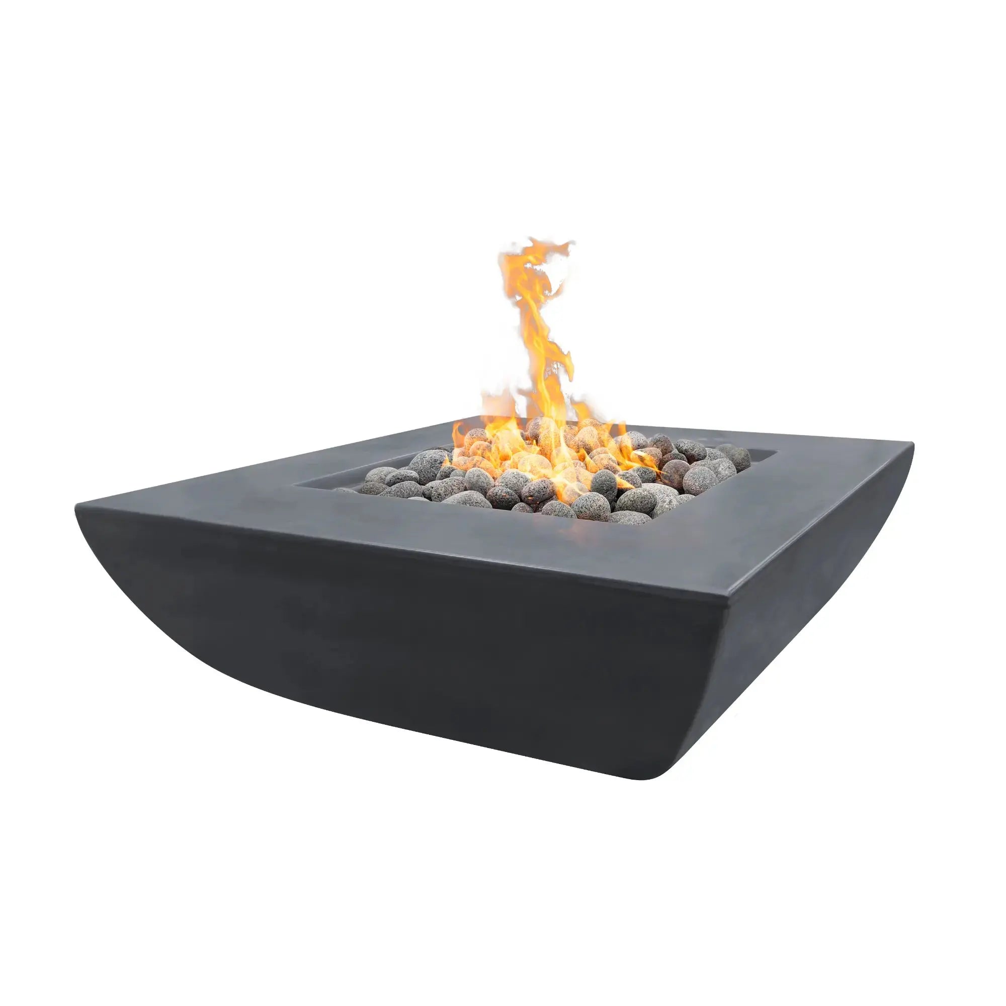 Avalon 42" Square Concrete Gas Fire Pit – The Outdoor Plus The Outdoor Plus