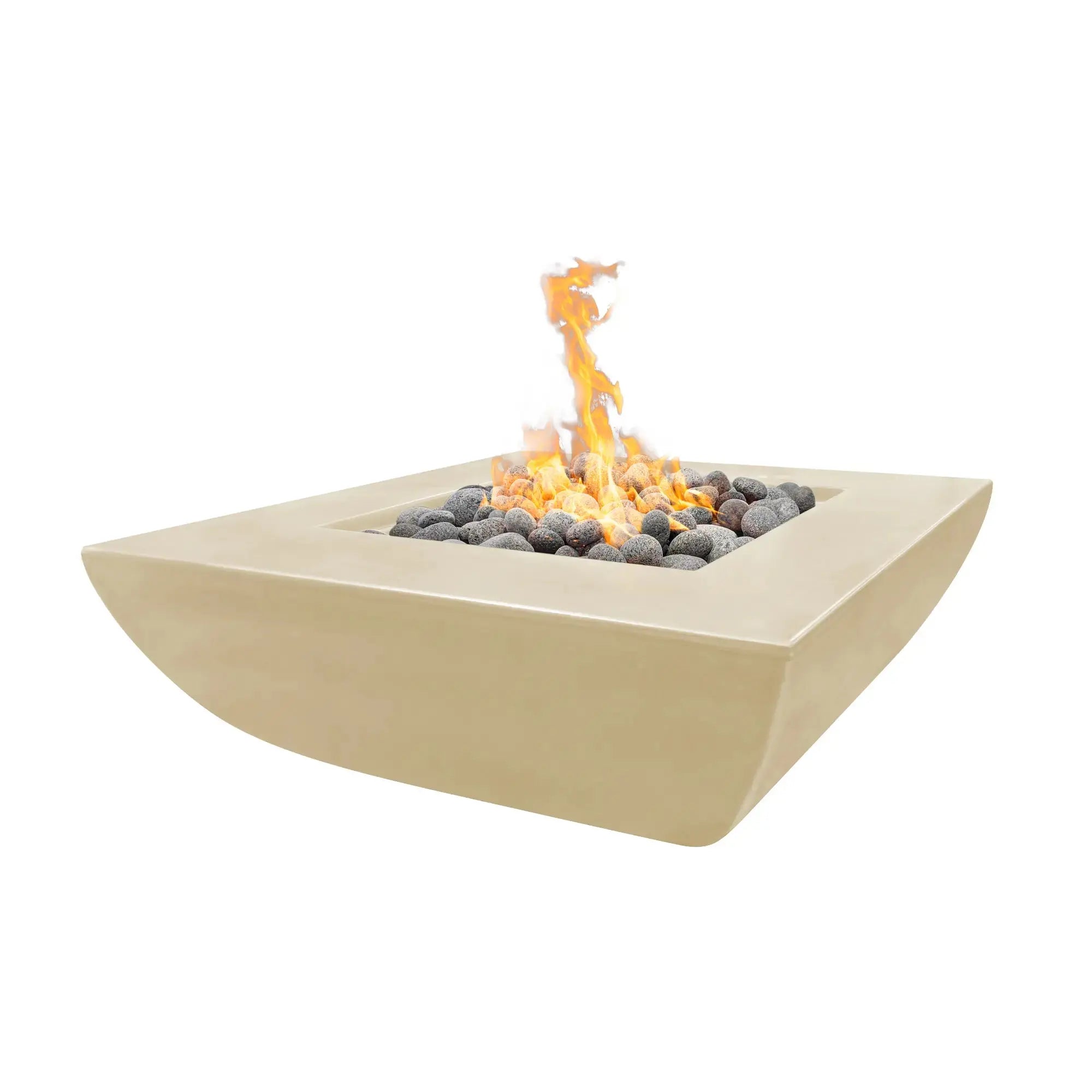 Avalon 42" Square Concrete Gas Fire Pit – The Outdoor Plus The Outdoor Plus