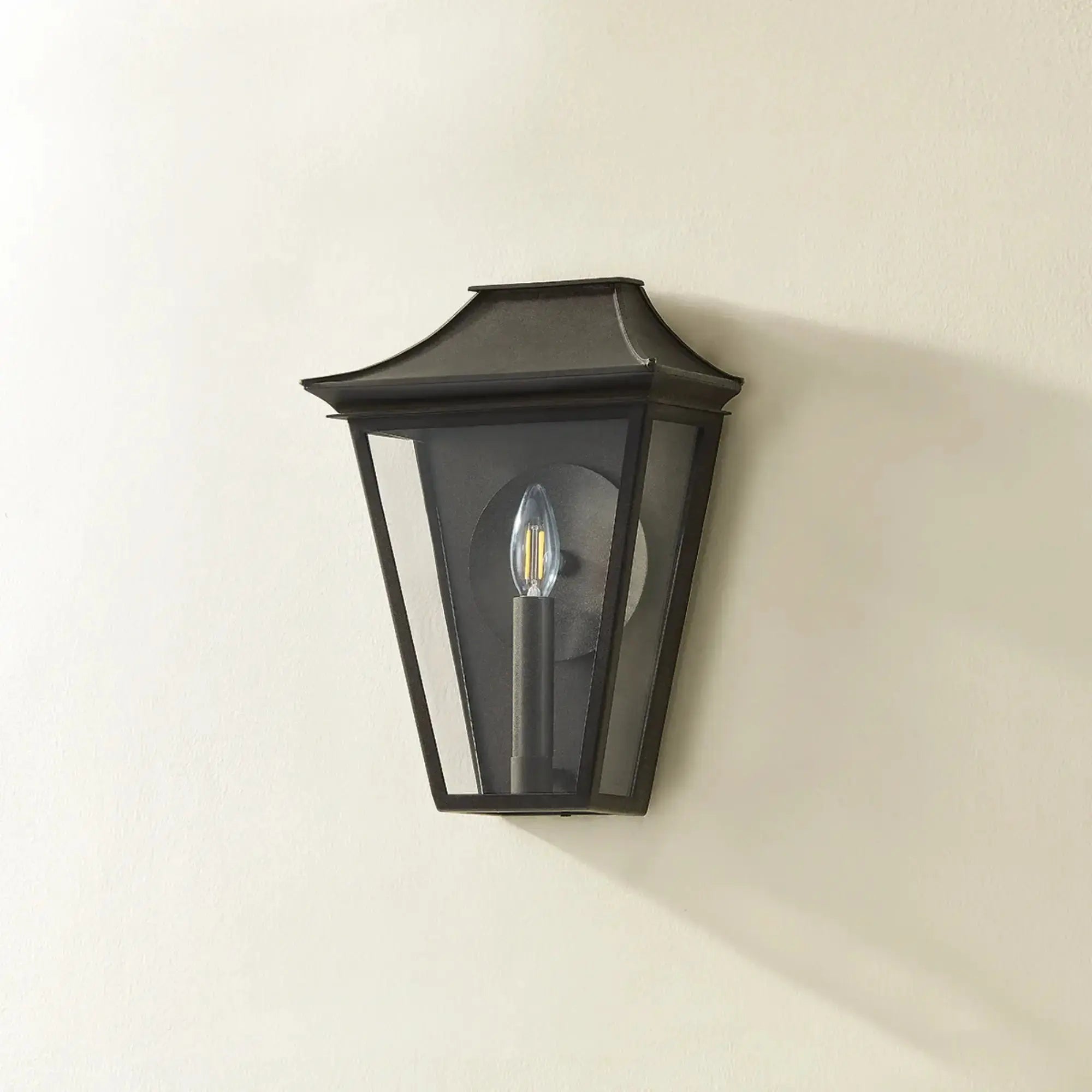 Troy Lighting Tehama 13.5-Inch Outdoor Wall Sconce - French Iron - Wet Rated - B2914-FRN Troy Lighting