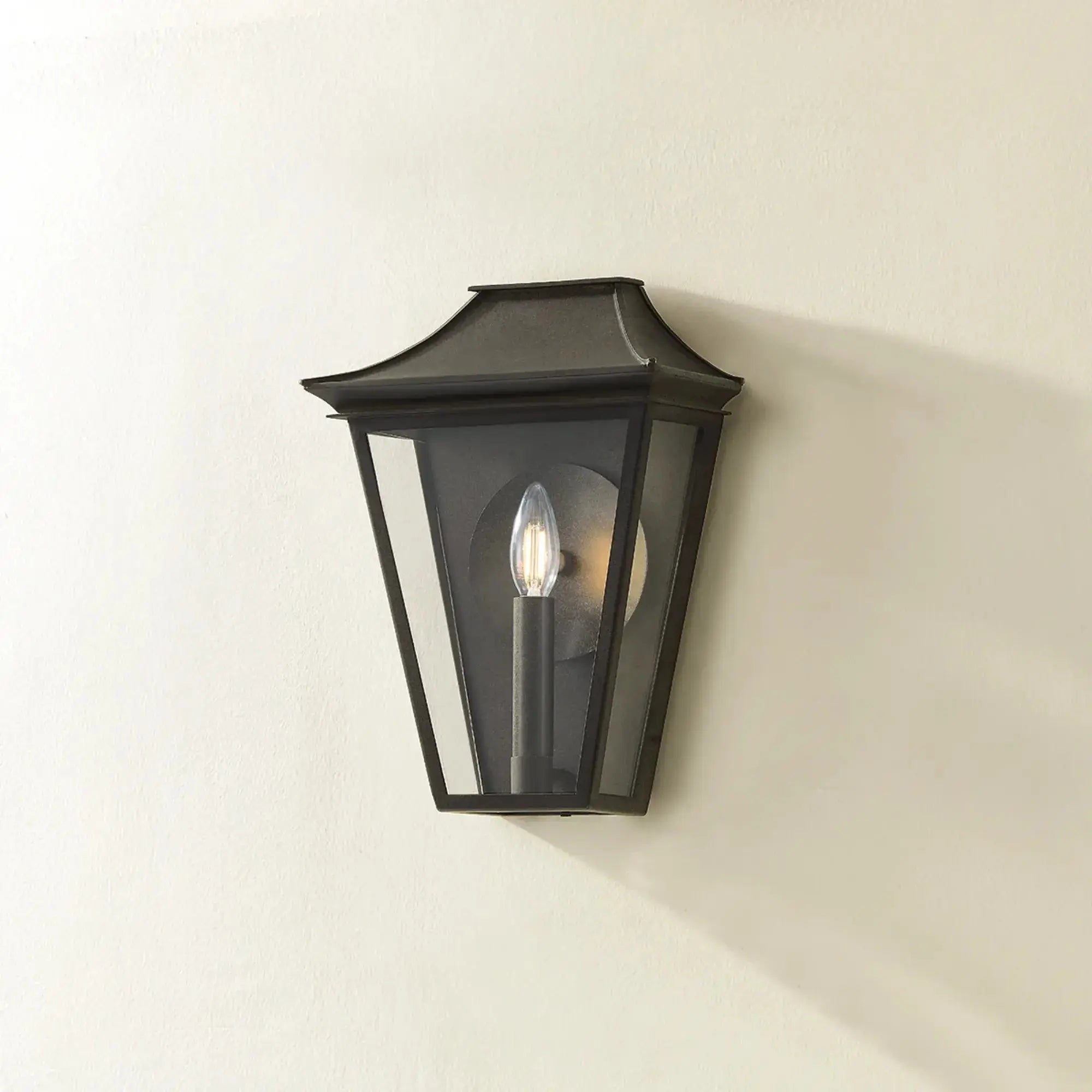 Troy Lighting Tehama 13.5-Inch Outdoor Wall Sconce - French Iron - Wet Rated - B2914-FRN Troy Lighting