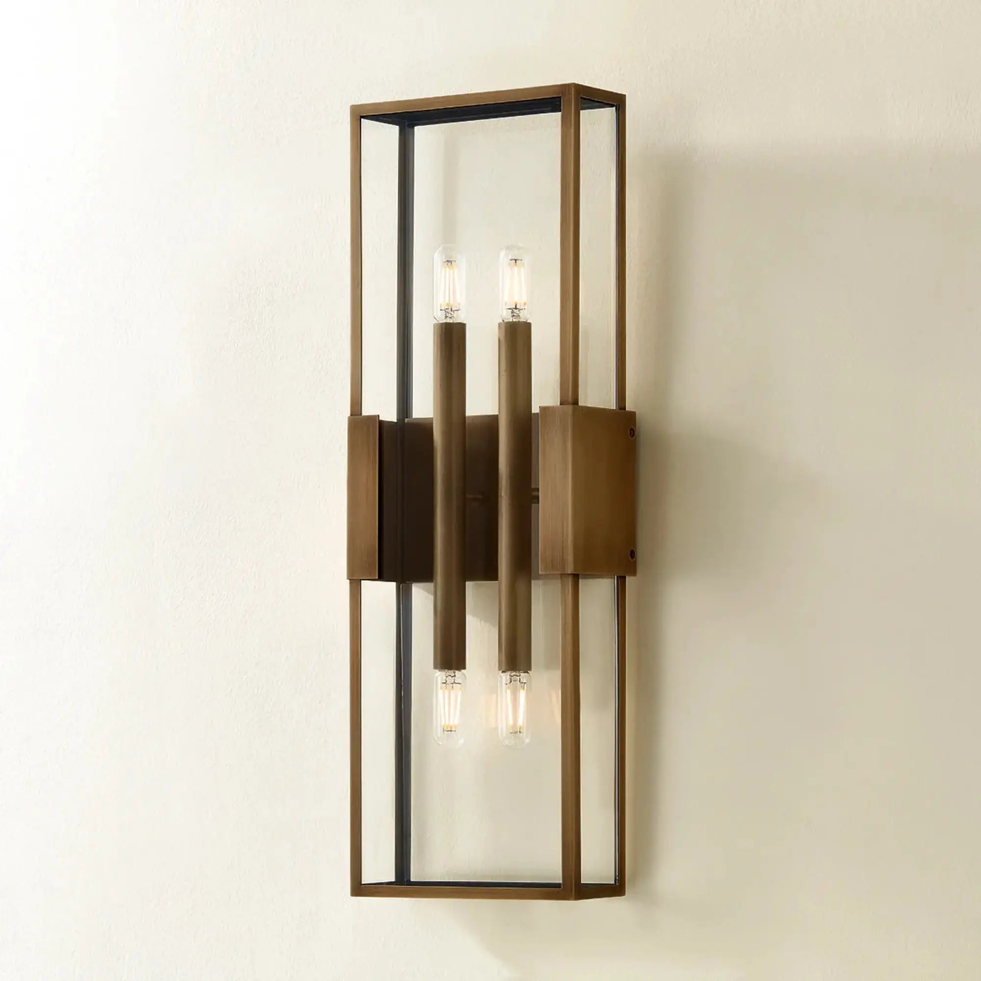 Troy Lighting Santa Clara 24-Inch Outdoor Wall Sconce - Patina Brass - Wet Rated - B2924-PBR Troy Lighting