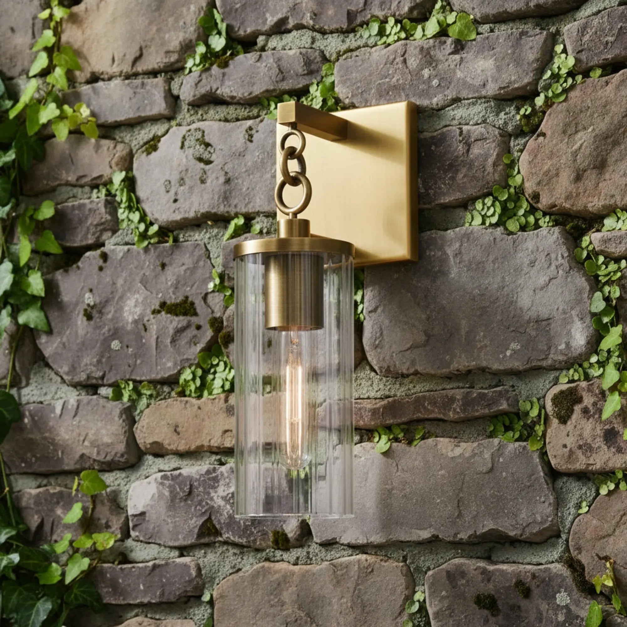 Troy Lighting Yucca 12.75-Inch Outdoor Wall Sconce - Patina Brass - Wet Rated - B6121-PBR Troy Lighting