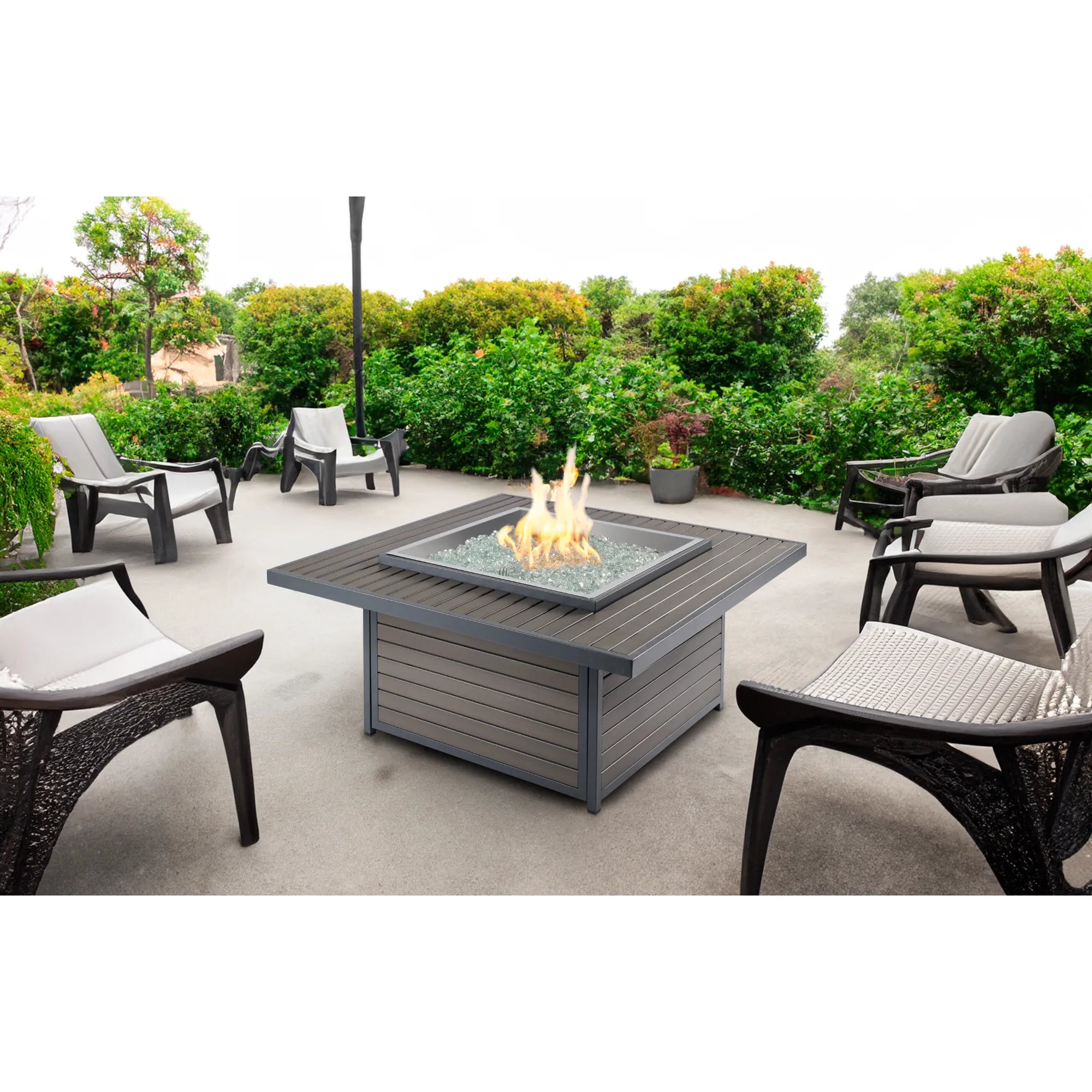 Kenwood & Brooks 40″ Square Gas Fire Table – The Outdoor GreatRoom Company