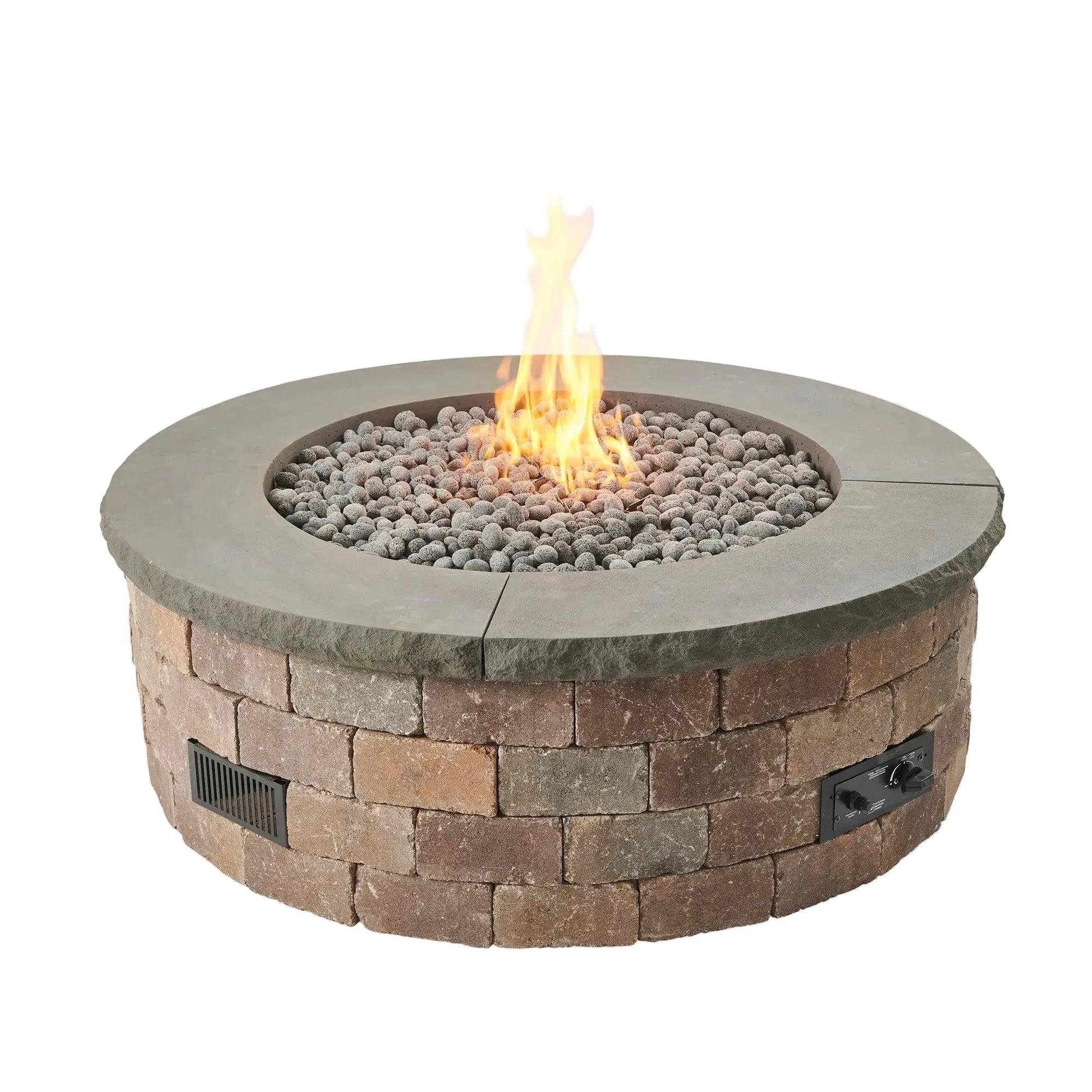 Concrete Top for Round Block Gas Fire Pit Kit - Outdoor GreatRoom Company The Outdoor GreatRoom Company