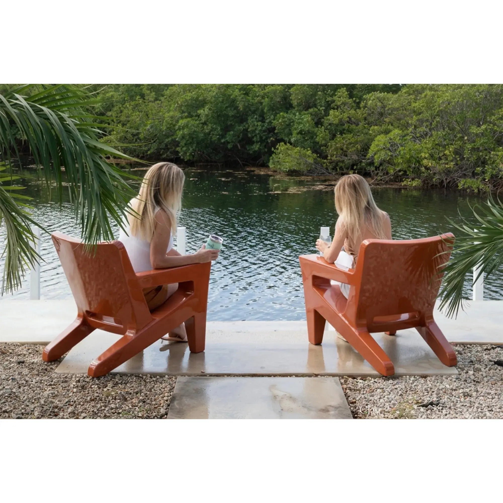Bask Lounge Chair | Modern Adirondack Chair with Cup Holders — Tupelo Goods Tupelo Goods