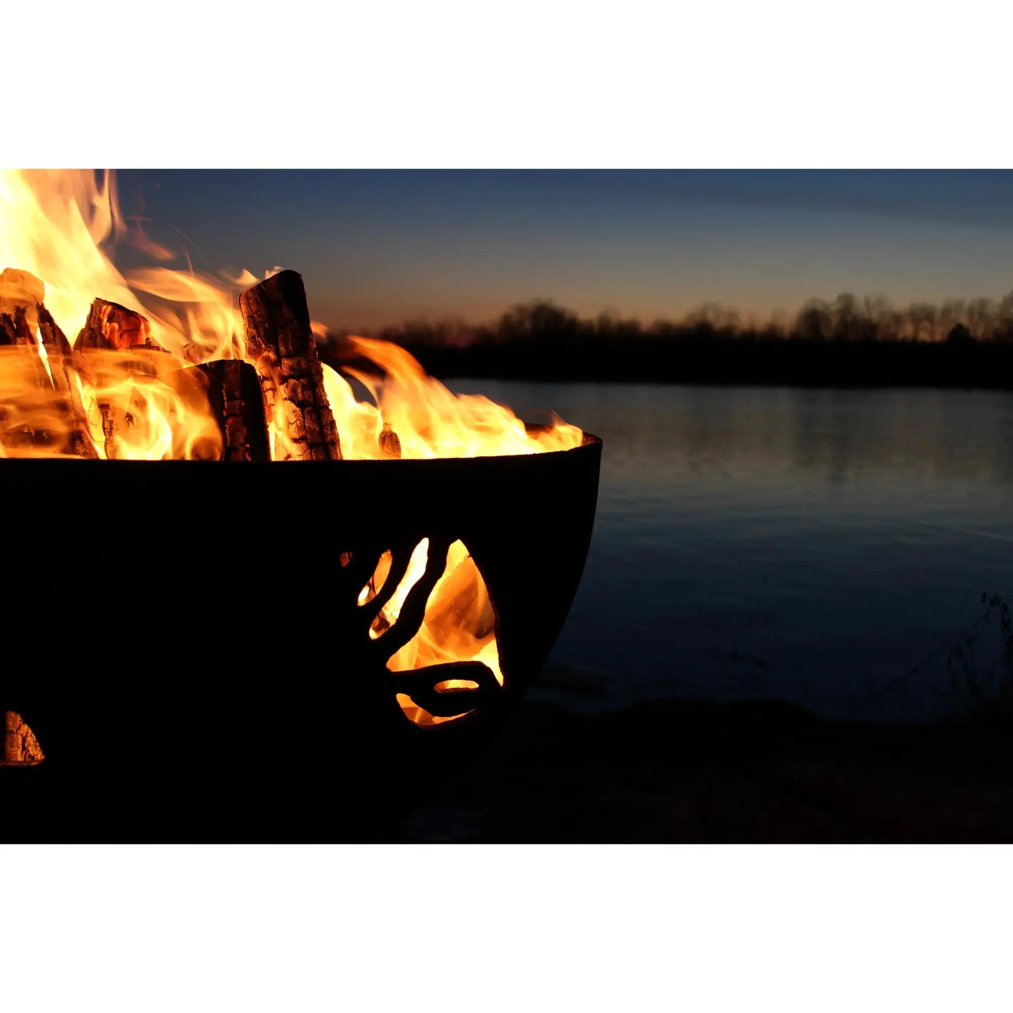Beachcomber 36″ Round Wood Burning Fire Pit – Carbon Steel by Fire Pit Art Fire Pit Art