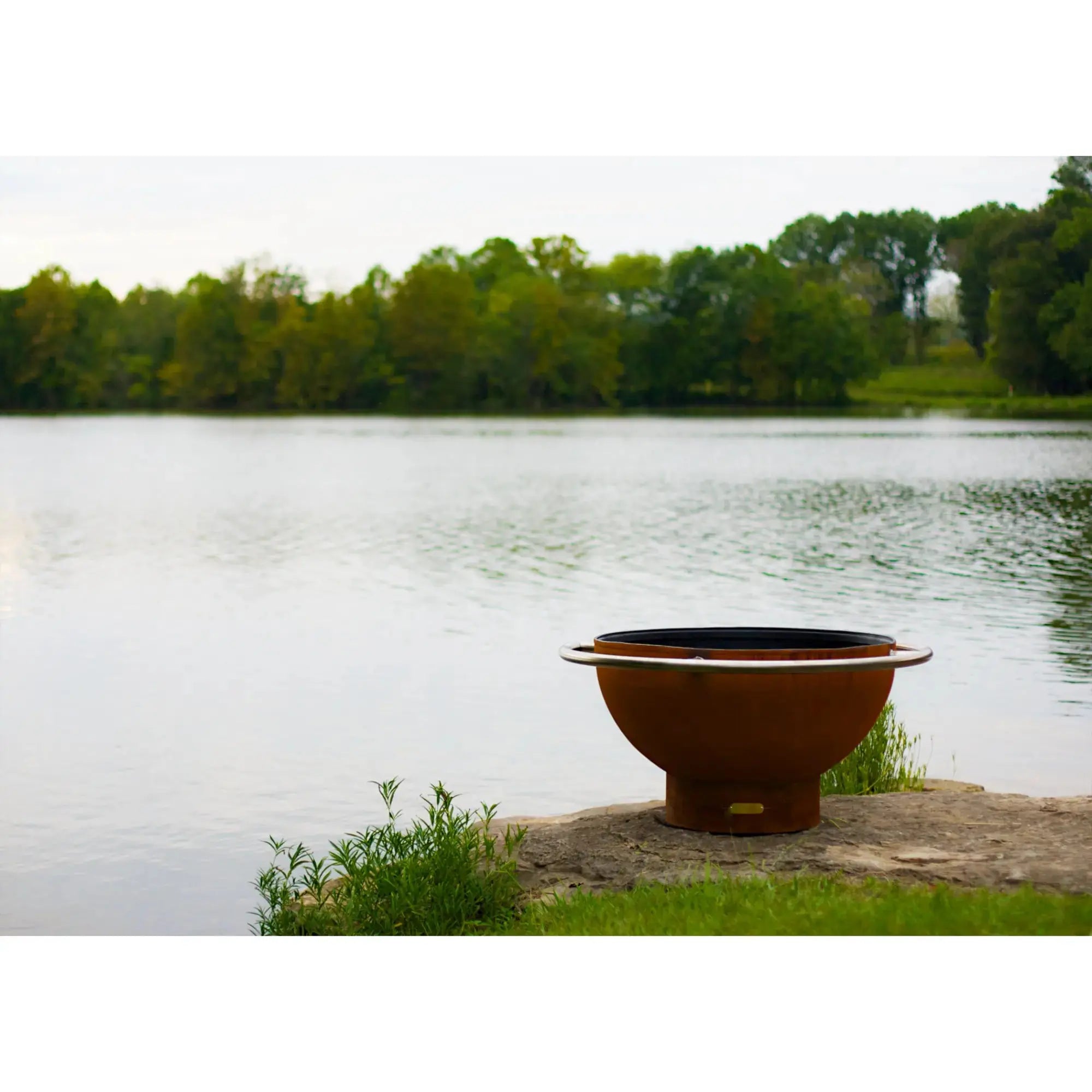 Bella Luna 48″ Round Wood Burning Fire Pit – Carbon Steel by Fire Pit Art Fire Pit Art