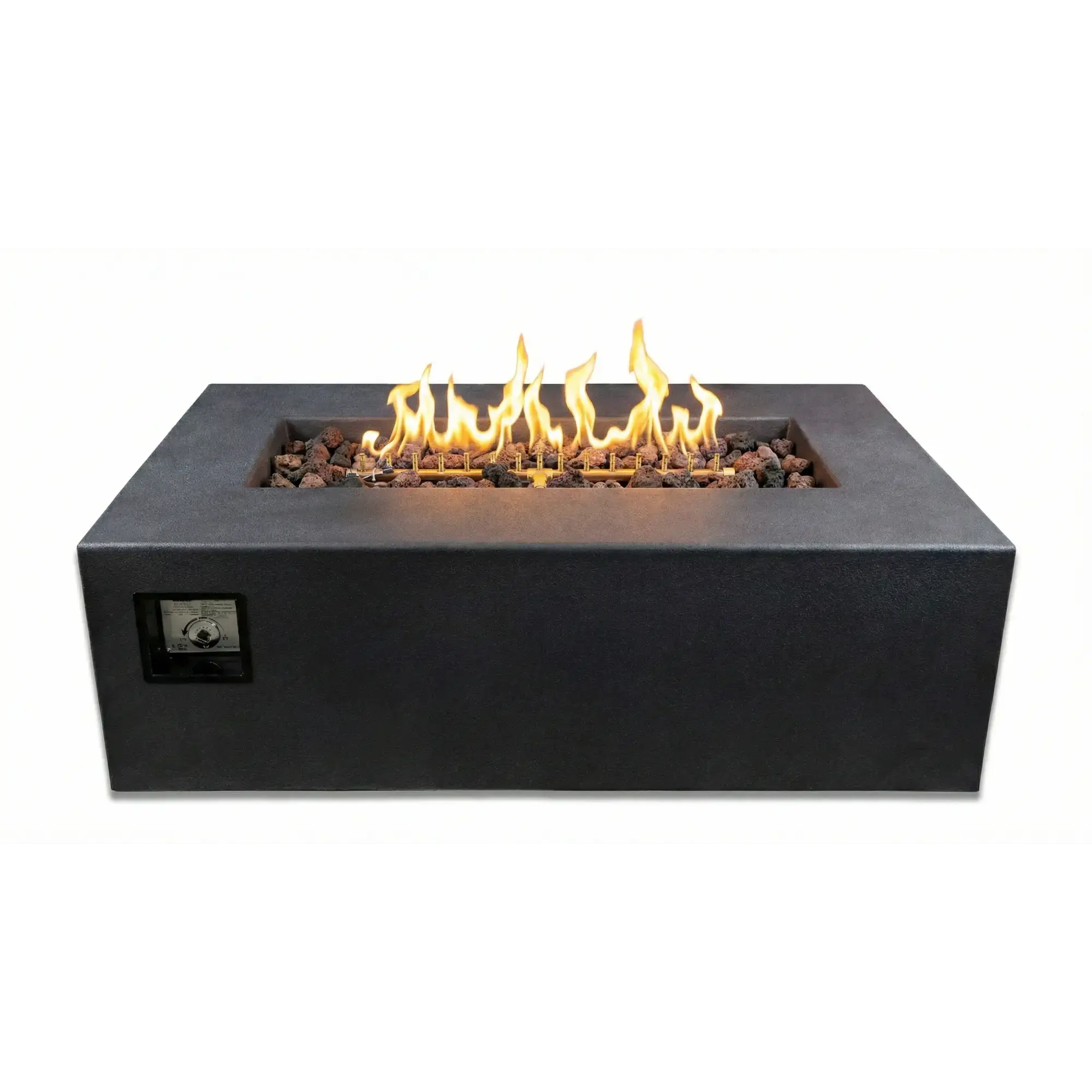 Blaze 60" Rectangular Concrete Gas Fire Pit Table – Natural Gas – BLZ-60-FTABLE-NG Blaze