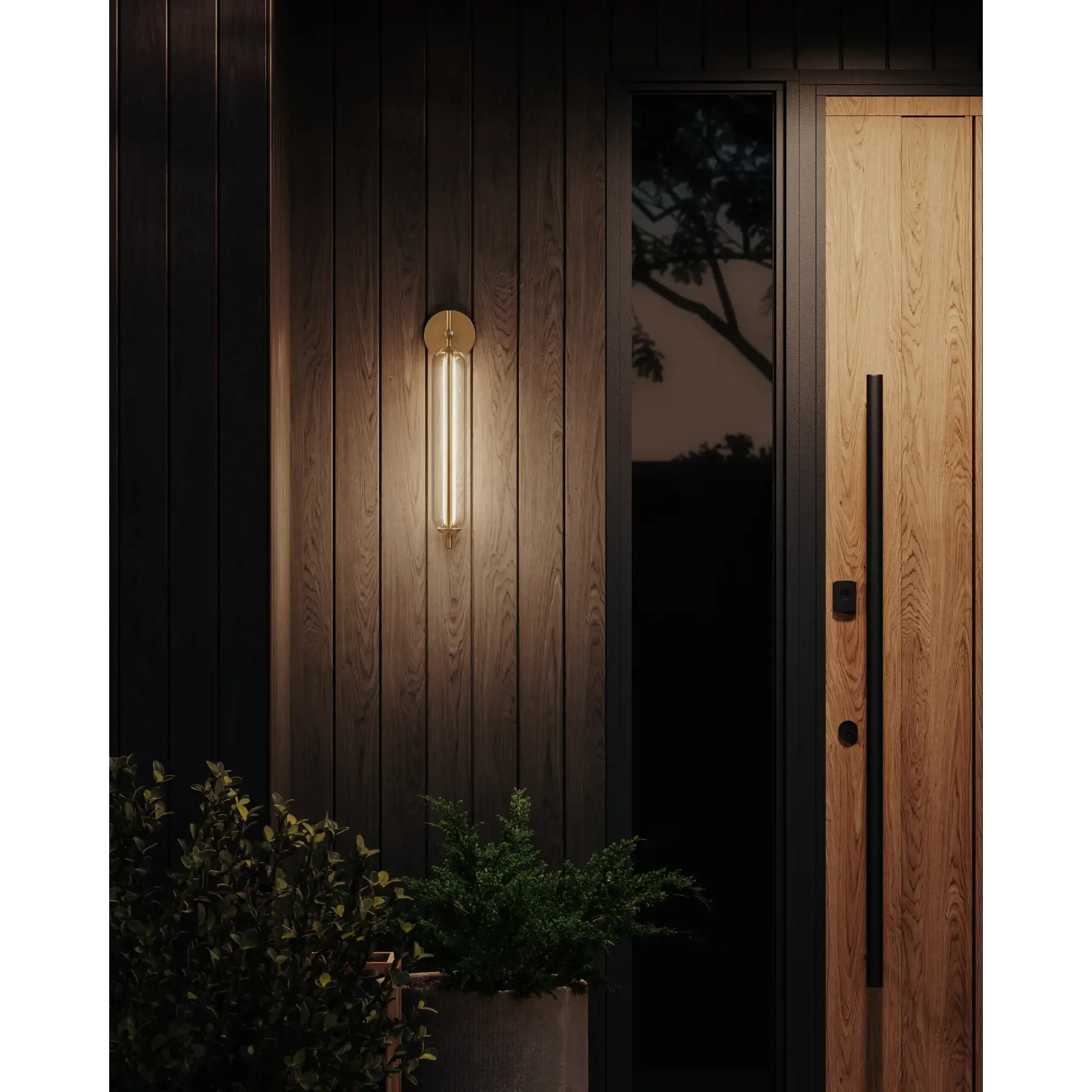 Troy Lighting Blaze 21.25-Inch Outdoor Wall Sconce - Patina Brass - Wet Rated - B1721-PBR Troy Lighting