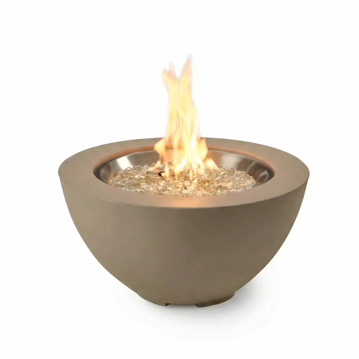 Cove 29″ Round Concrete Gas Fire Pit Bowl – The Outdoor GreatRoom Company The Outdoor GreatRoom Company
