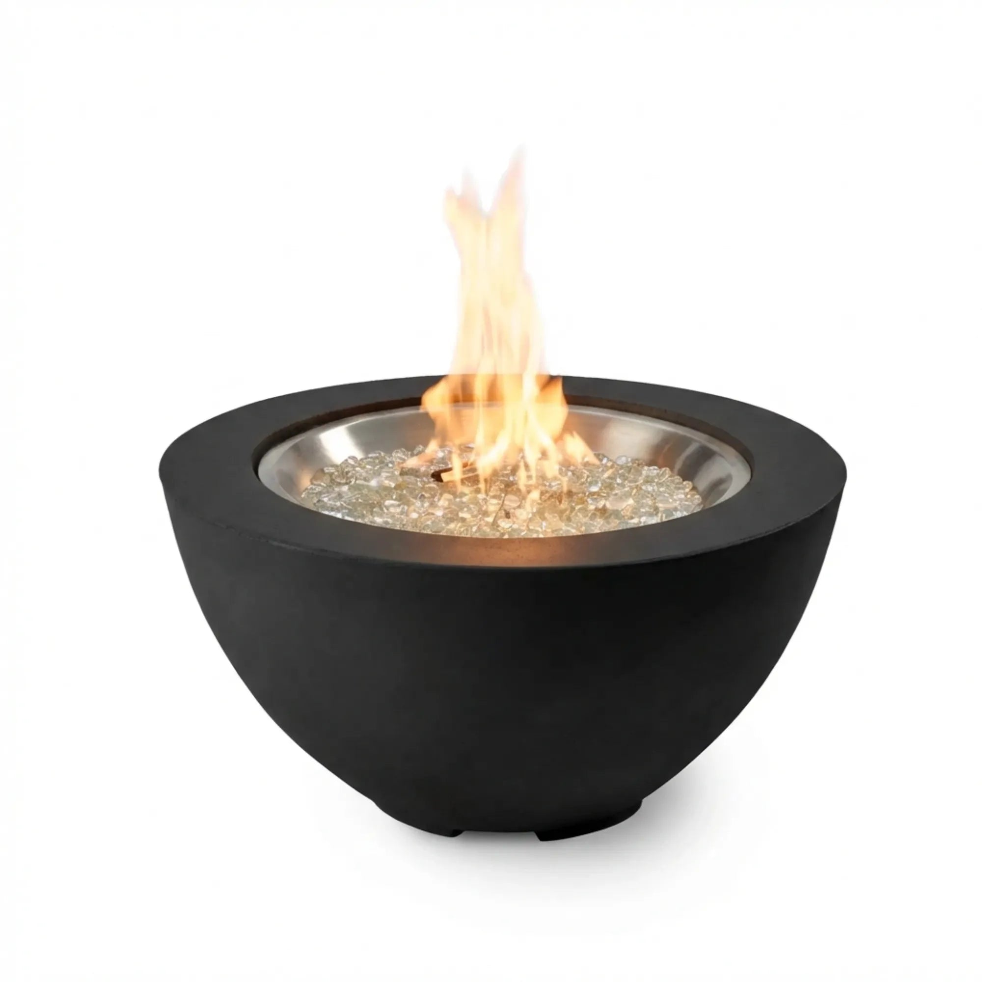 Cove 29″ Round Concrete Gas Fire Pit Bowl – The Outdoor GreatRoom Company