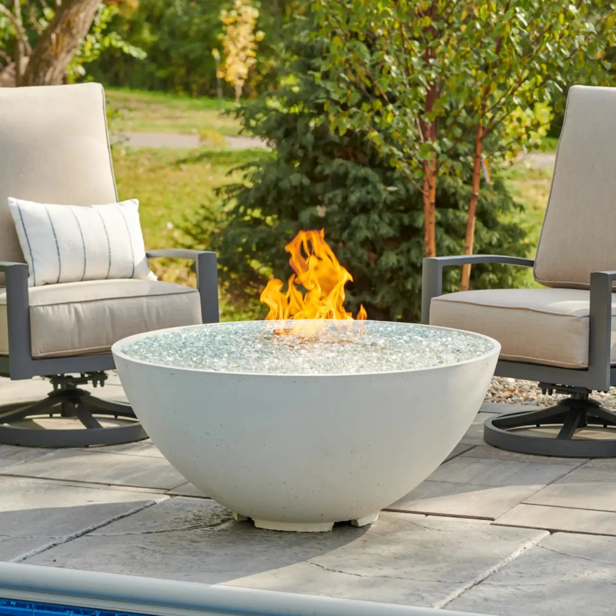 Cove 42″ Edge Round Gas Fire Pit Bowl – The Outdoor GreatRoom Company The Outdoor GreatRoom Company
