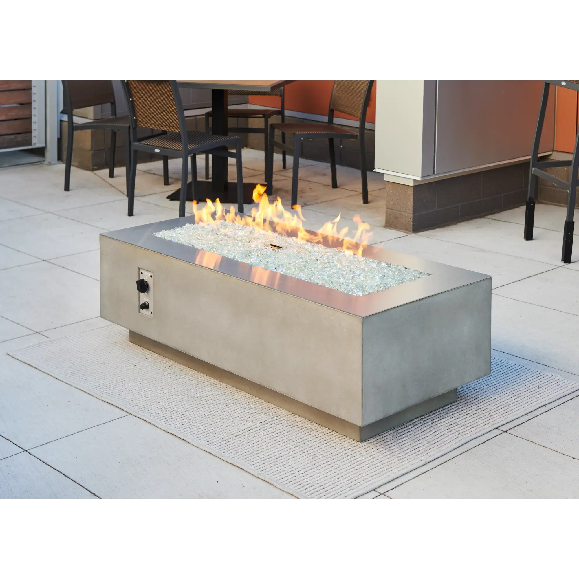 Cove 54″ Linear Concrete Gas Fire Pit Table – The Outdoor GreatRoom Company The Outdoor GreatRoom Company