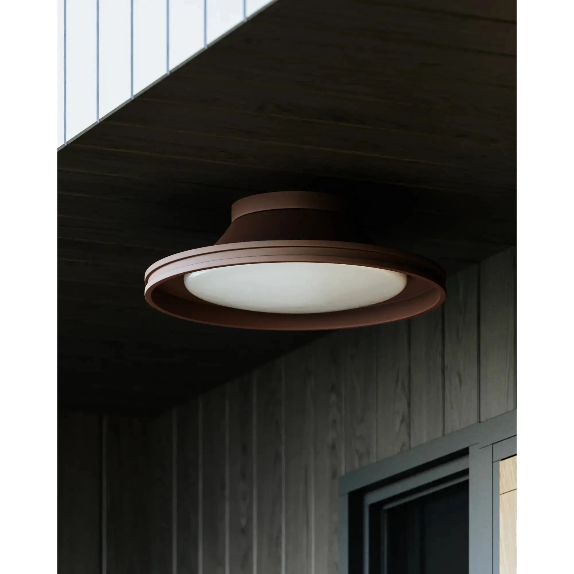 Troy Lighting Cannes 14.75-Inch Outdoor Flush Mount - Bronze - Wet Rated - C3115-BRZ Troy Lighting