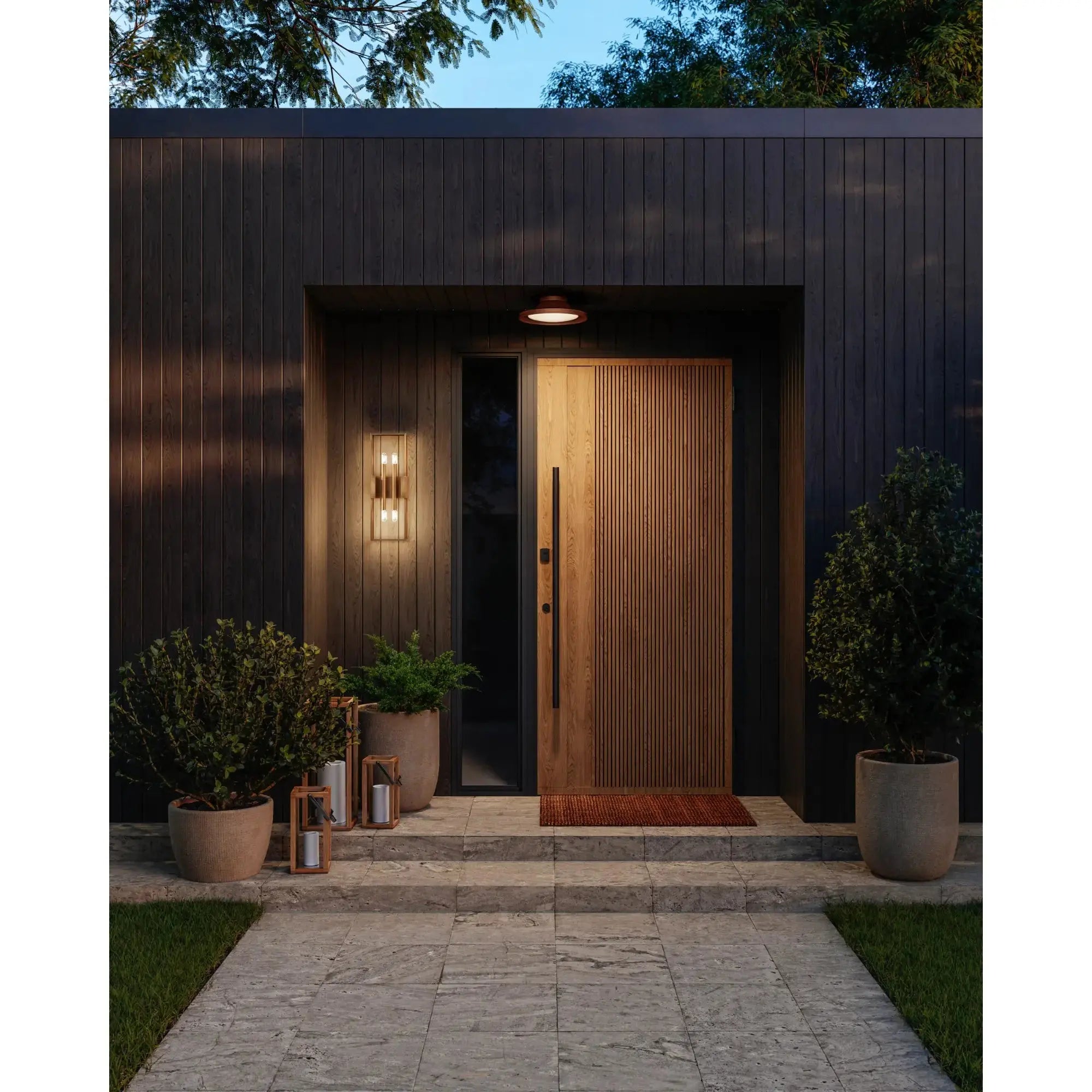 Troy Lighting Cannes 14.75-Inch Outdoor Flush Mount - Bronze - Wet Rated - C3115-BRZ Troy Lighting