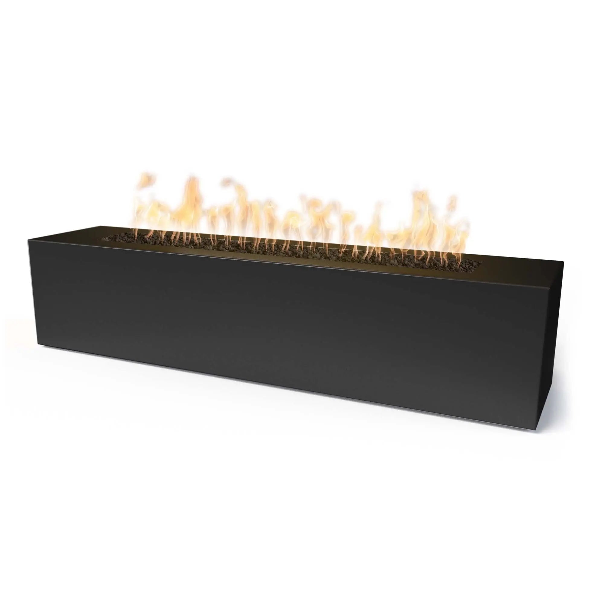 Carmen 72″ Linear Powder-Coated Steel Gas Fire Pit – The Outdoor Plus The Outdoor Plus
