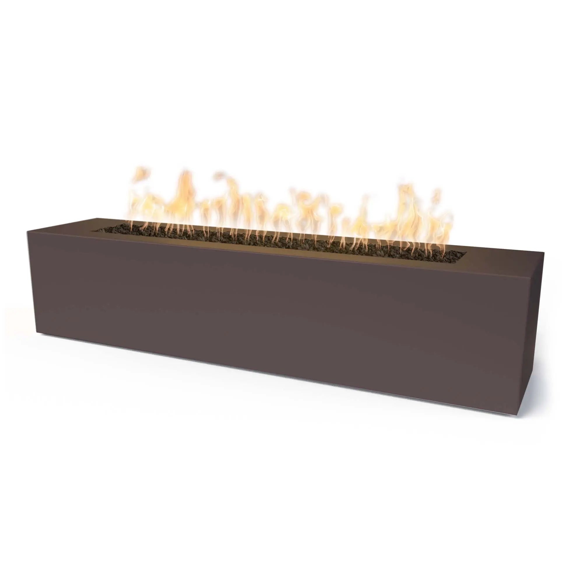 Carmen 72″ Linear Powder-Coated Steel Gas Fire Pit – The Outdoor Plus The Outdoor Plus