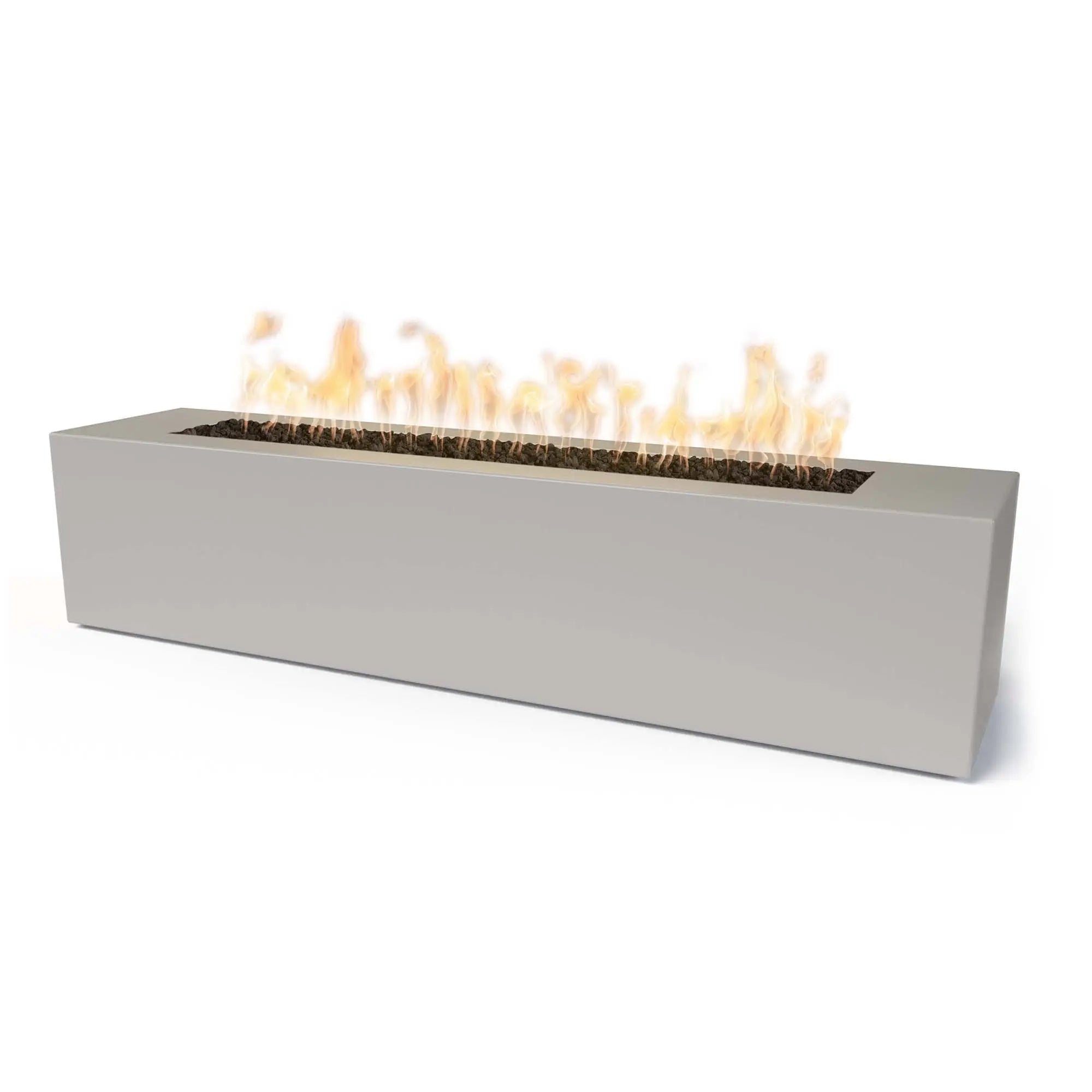 Carmen 72″ Linear Powder-Coated Steel Gas Fire Pit – The Outdoor Plus The Outdoor Plus