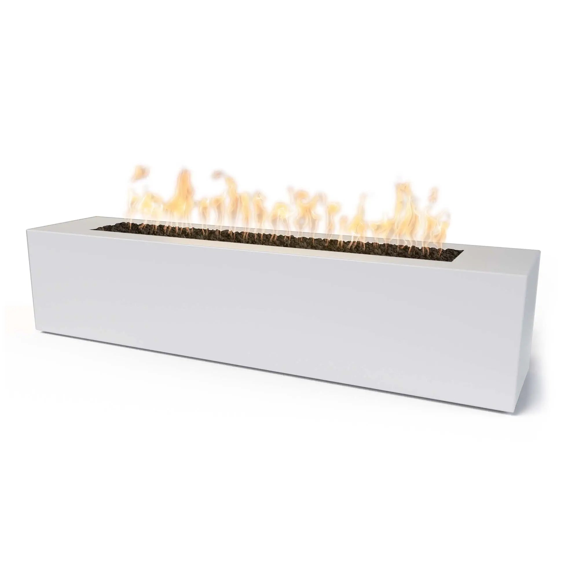Carmen 72″ Linear Powder-Coated Steel Gas Fire Pit – The Outdoor Plus The Outdoor Plus