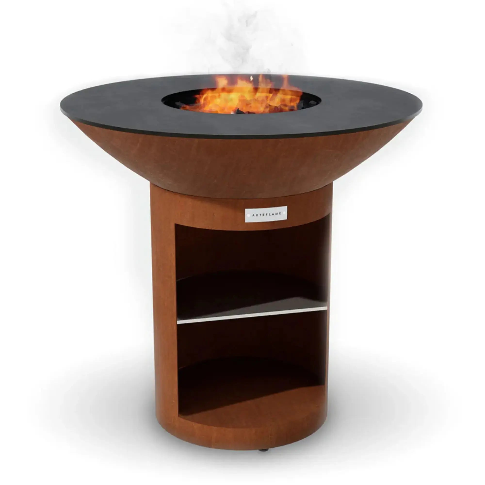 Arteflame 40" Flat Top Grill with Classic Storage Base Arteflame