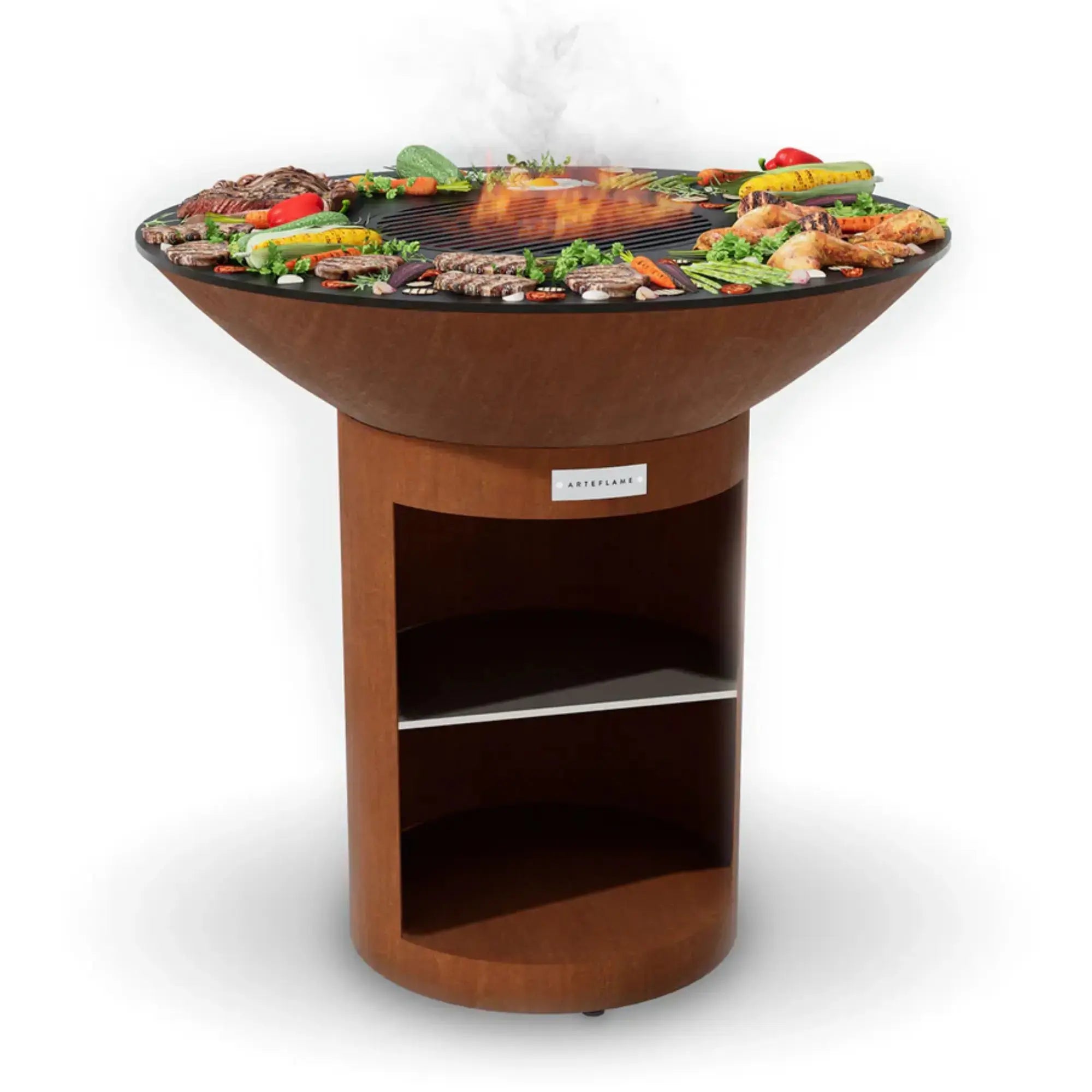 Arteflame 40" Flat Top Grill with Classic Storage Base Arteflame