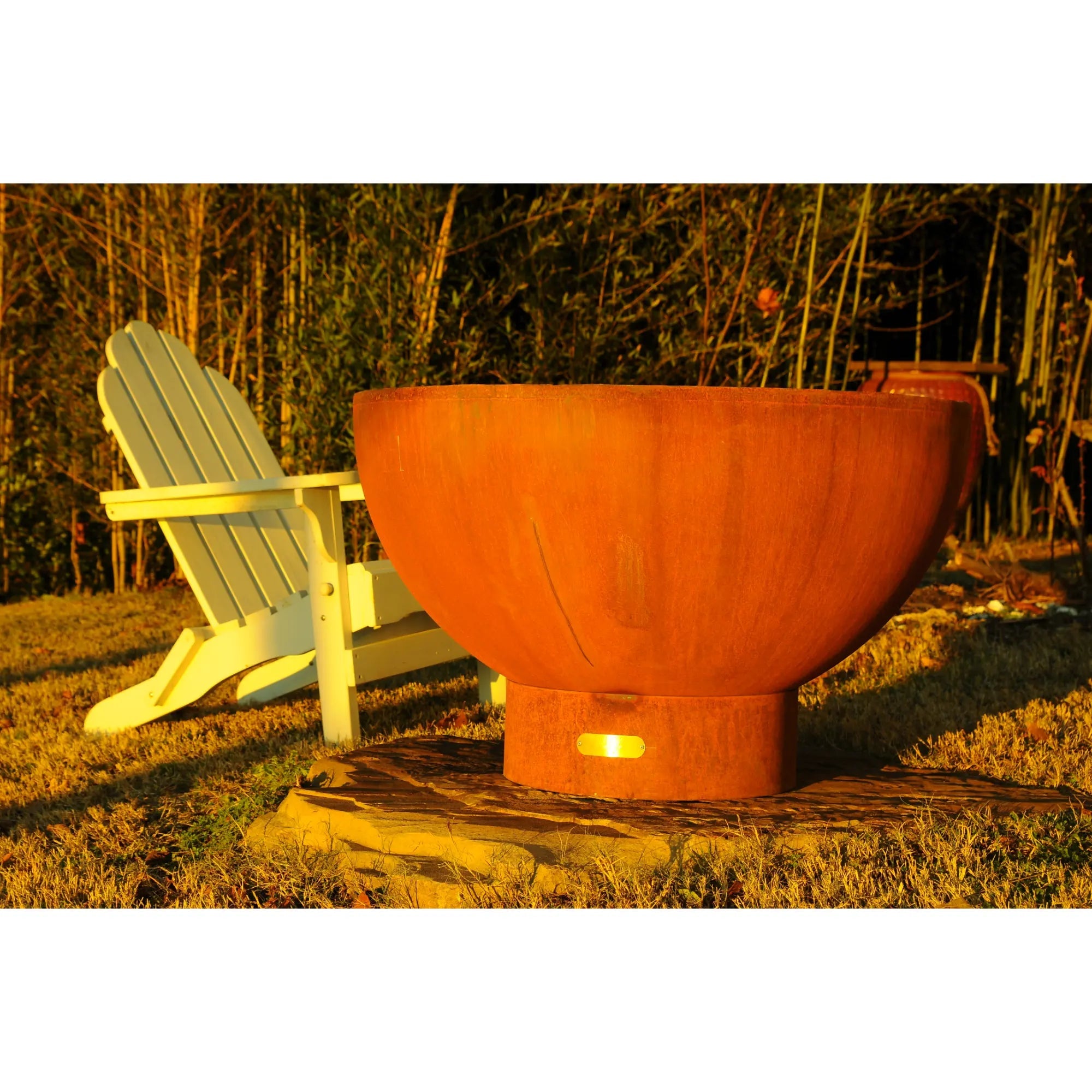 Crater 36″ Round Wood Burning Fire Pit – Carbon Steel by Fire Pit Art Fire Pit Art