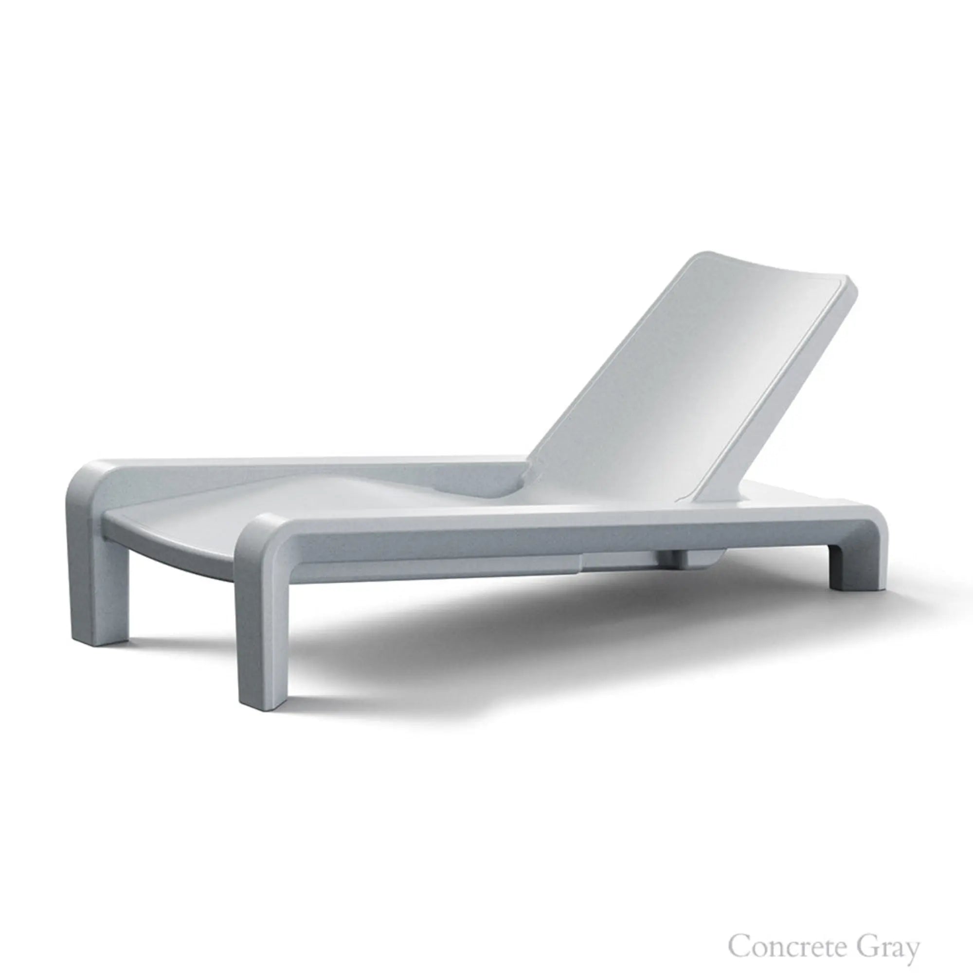 Concrete gray lounge chair on a white background