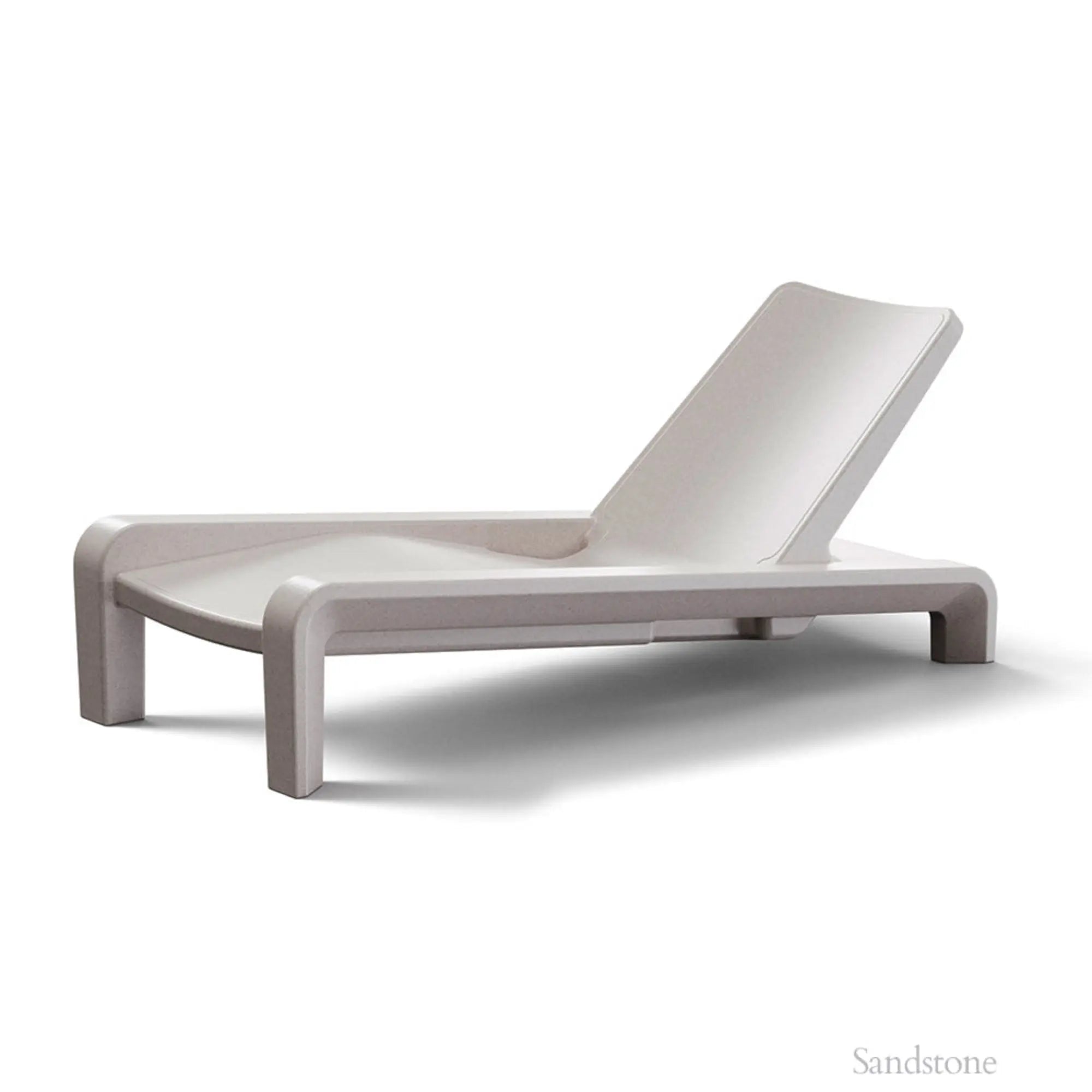 Concrete gray lounge chair on a white background