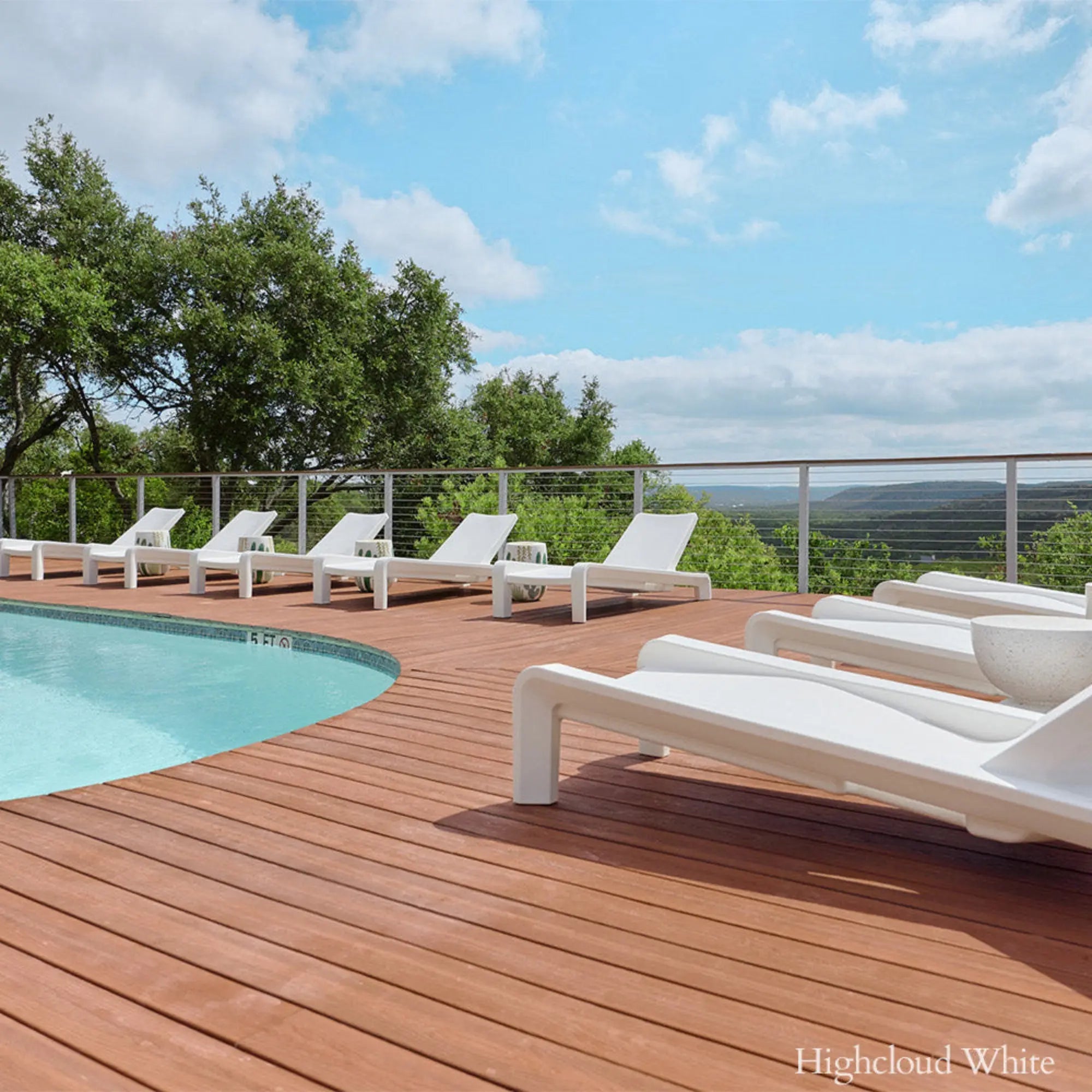 Deck Chaise Lounge | Modern In-Pool & Patio Chaise — Tupelo Goods Tupelo Goods