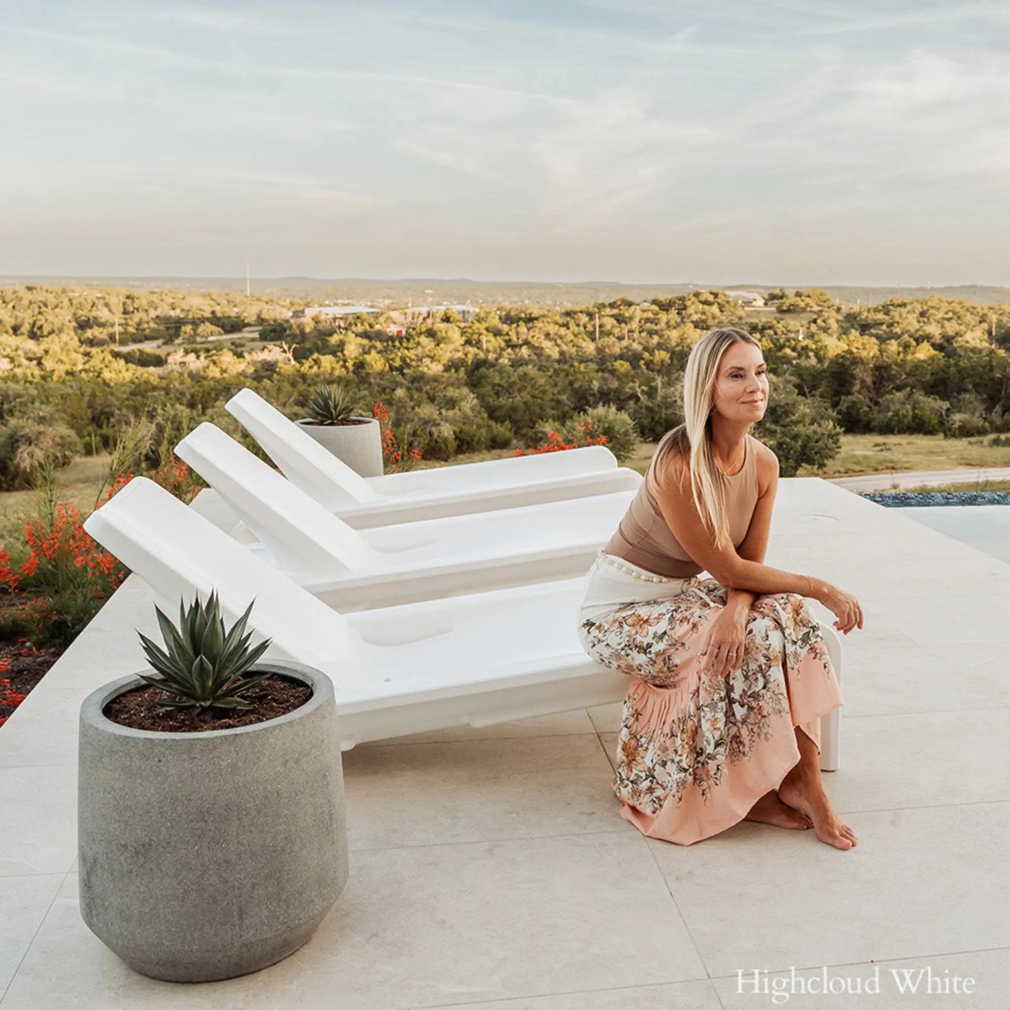 Deck Chaise Lounge | Modern In-Pool & Patio Chaise — Tupelo Goods Tupelo Goods