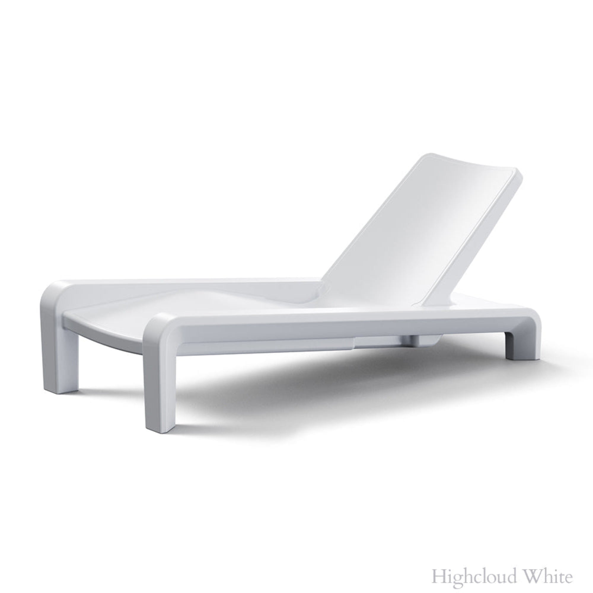 White lounge chair on a white background