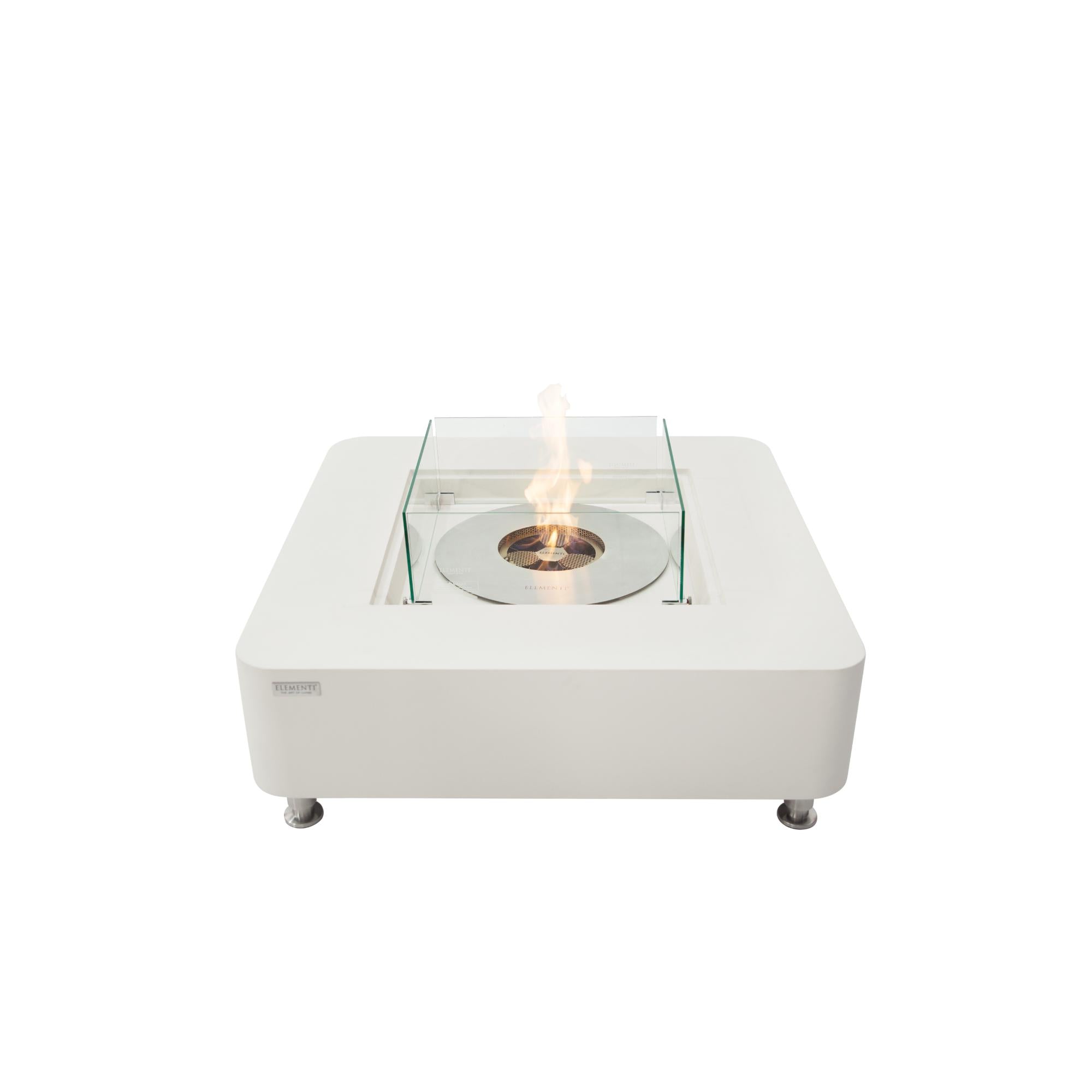 Perth 40″ Square Concrete Ethanol Fire Table – Elementi