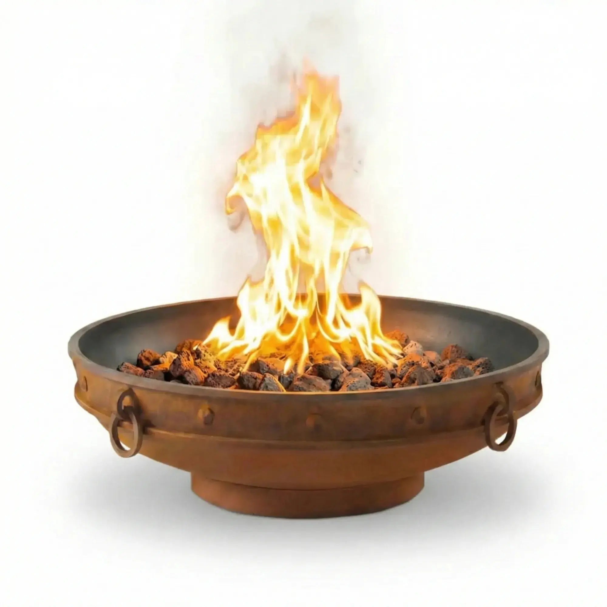 Emperor 37″ Round Gas Fire Pit – Carbon Steel by Fire Pit Art Fire Pit Art
