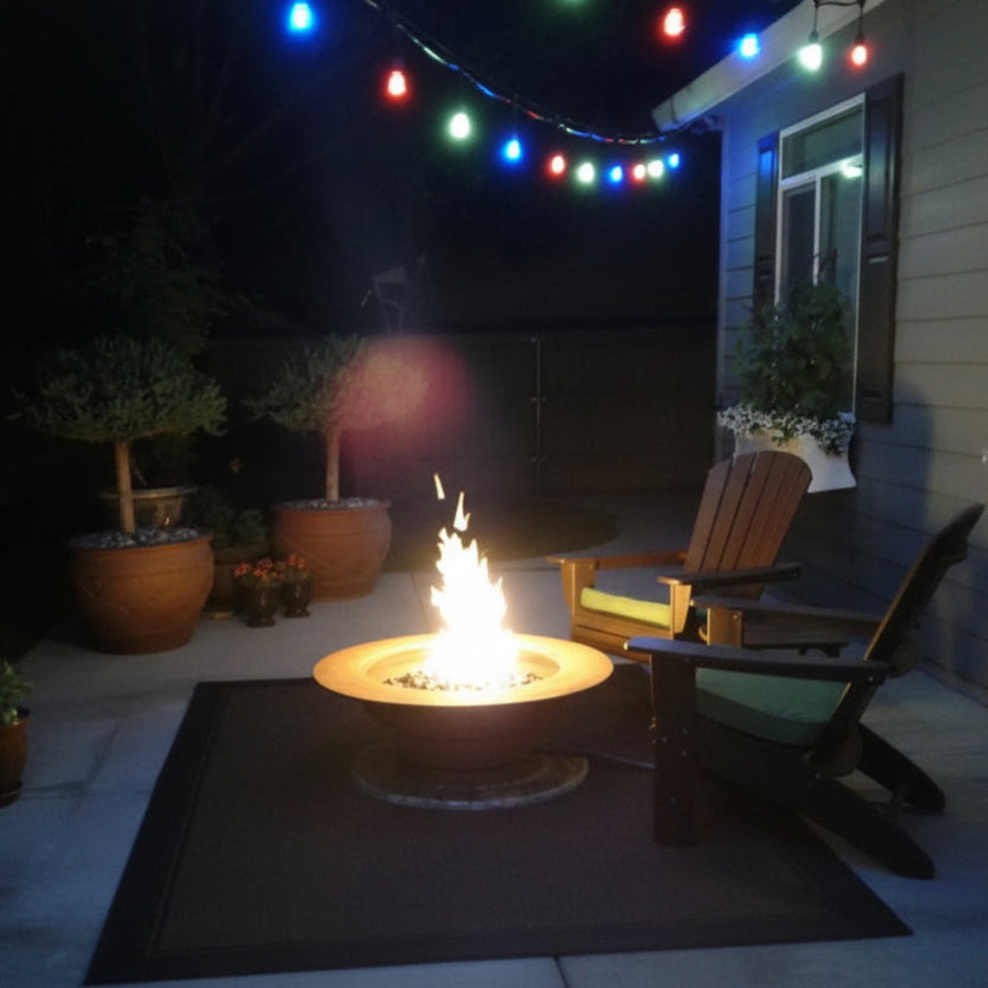 Saturn 41″ Round Gas Fire Pit – Carbon Steel by Fire Pit Art