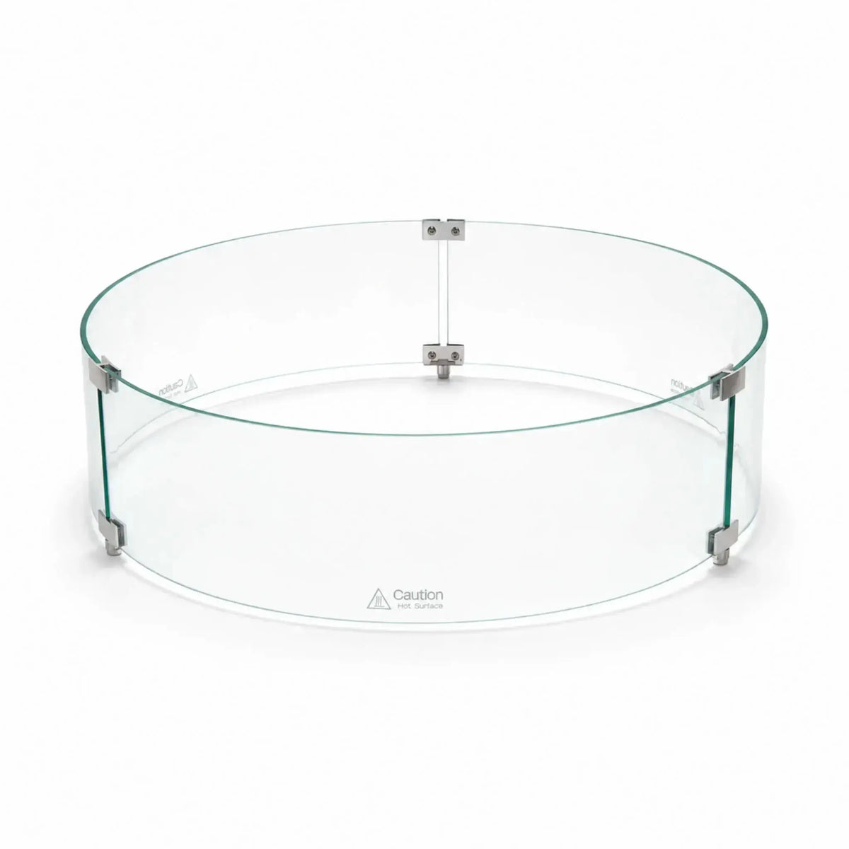 28″ Round Tempered Glass Fire Pit Wind Guard - Flame Havens Flame Havens
