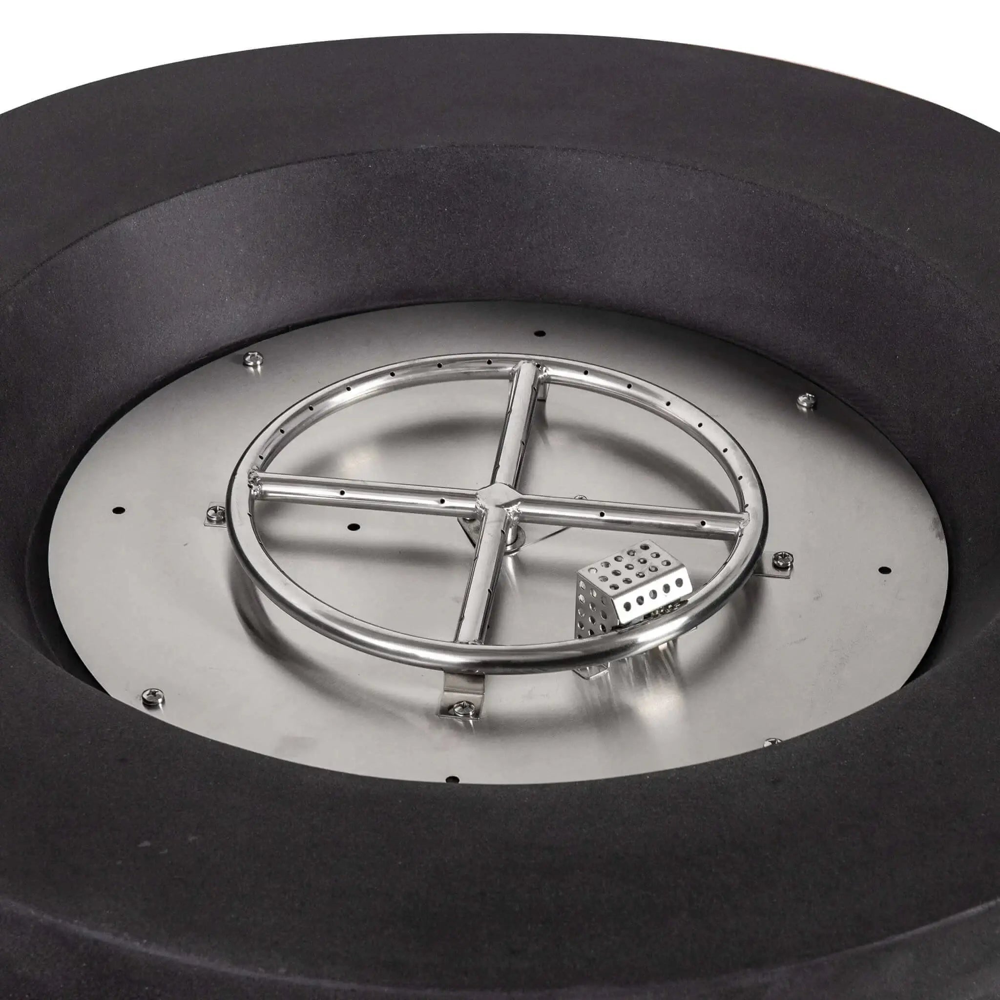 Refuge 36″ Round GFRC Concrete Natural Gas Fire Pit - Flame Havens Flame Havens