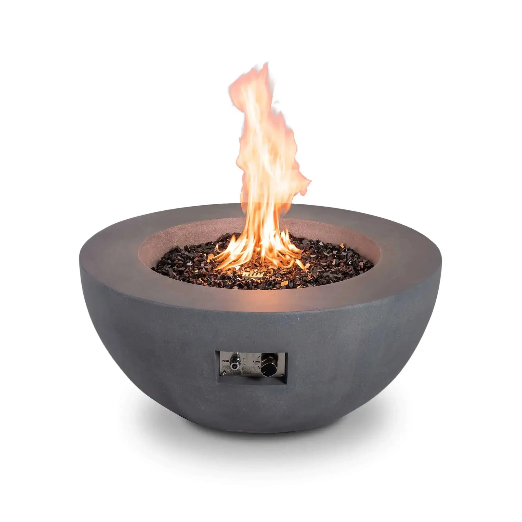 Refuge 36″ Round GFRC Concrete Natural Gas Fire Pit - Flame Havens Flame Havens