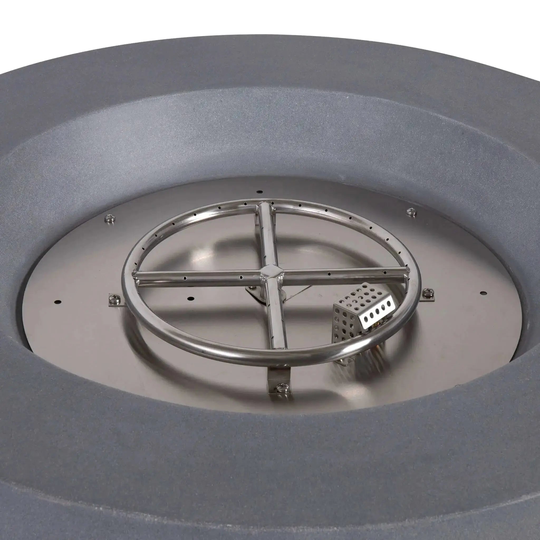 Refuge 36″ Round GFRC Concrete Propane Fire Pit with Hidden Tank Drawer – Flame Havens Flame Havens