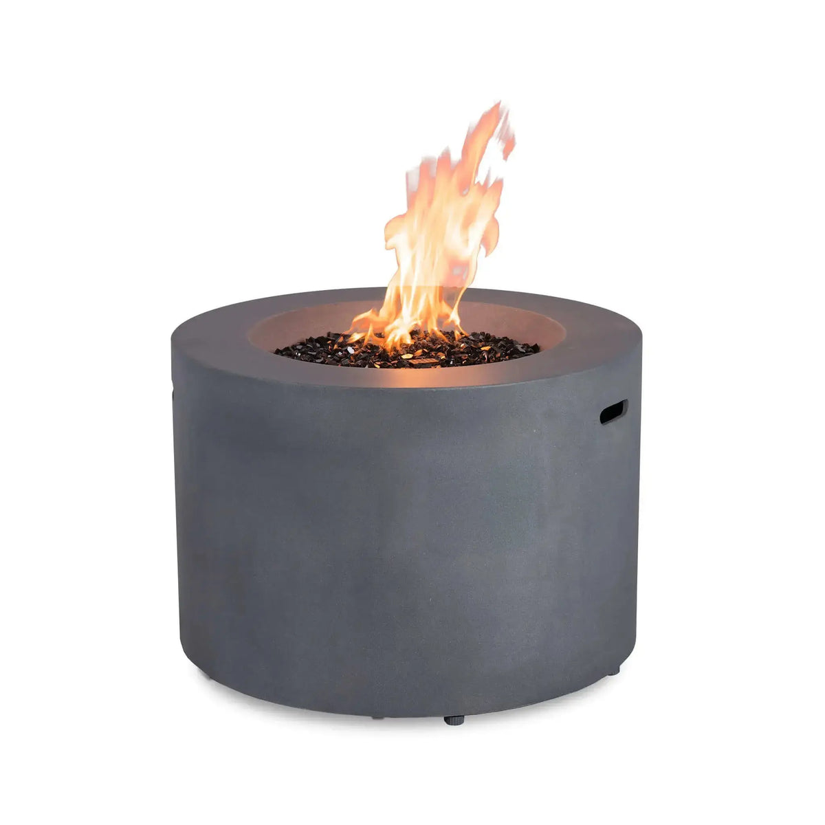 Refuge 36″ Round GFRC Concrete Propane Fire Pit with Hidden Tank Drawer – Flame Havens Flame Havens