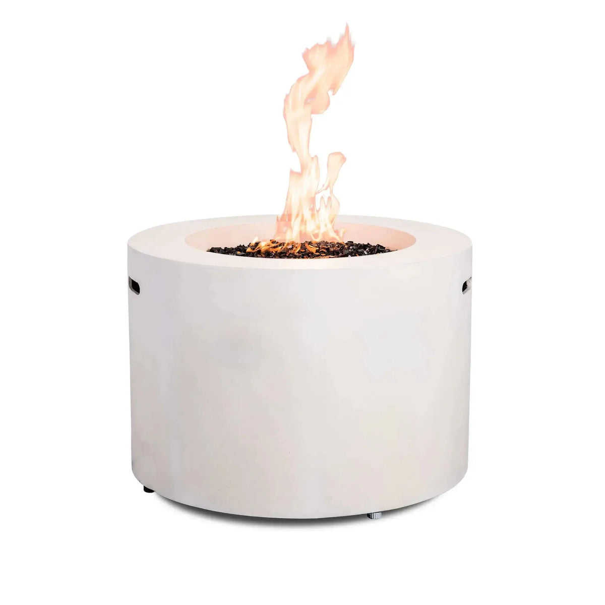 Refuge 36″ Round GFRC Concrete Propane Fire Pit with Hidden Tank Drawer – Flame Havens Flame Havens
