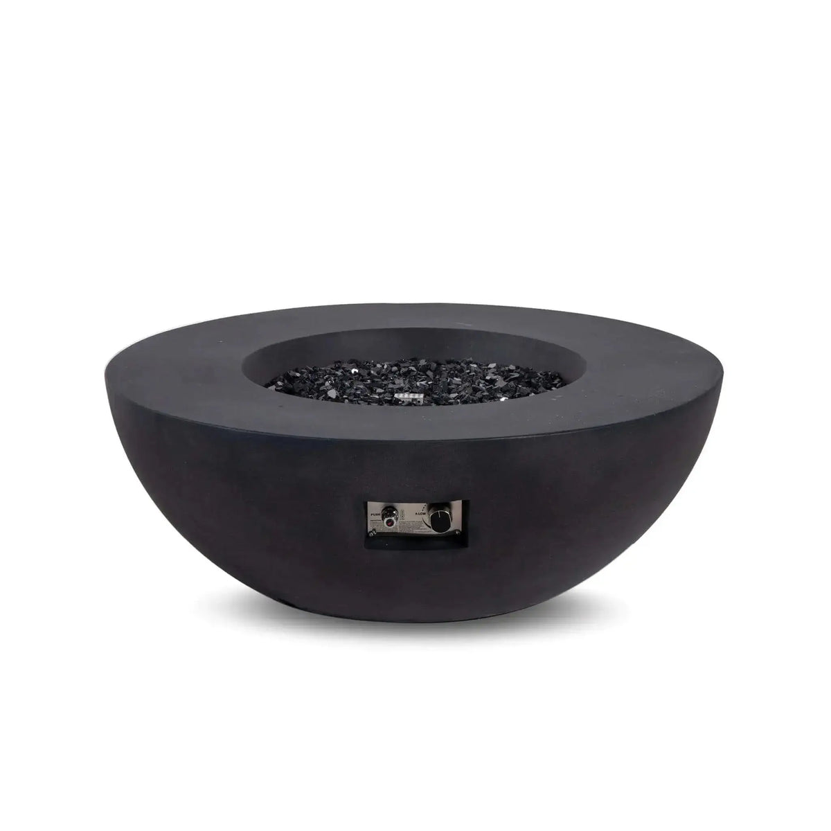 Refuge 43″ Round GFRC Concrete Natural Gas Fire Pit - Flame Havens Flame Havens